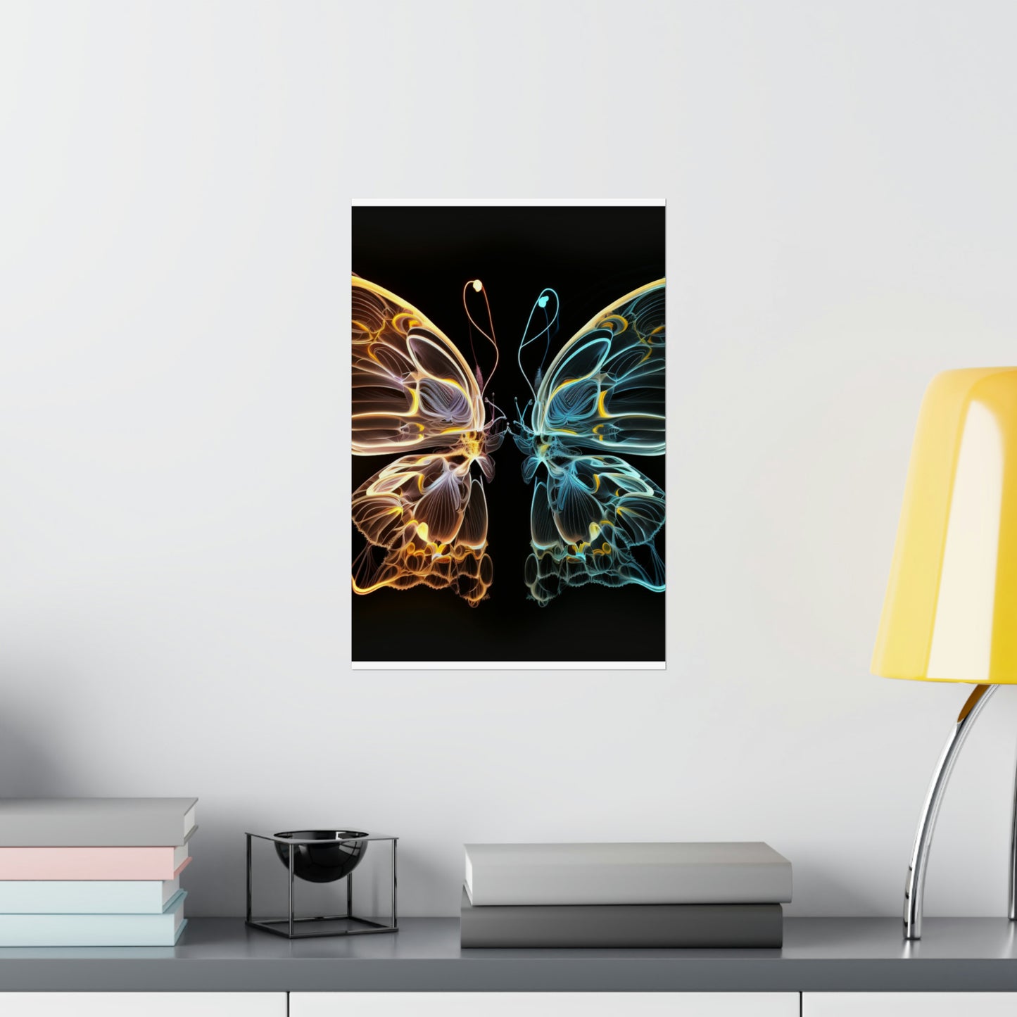 Premium Matte Vertical Posters Neon Glo Butterfly 3