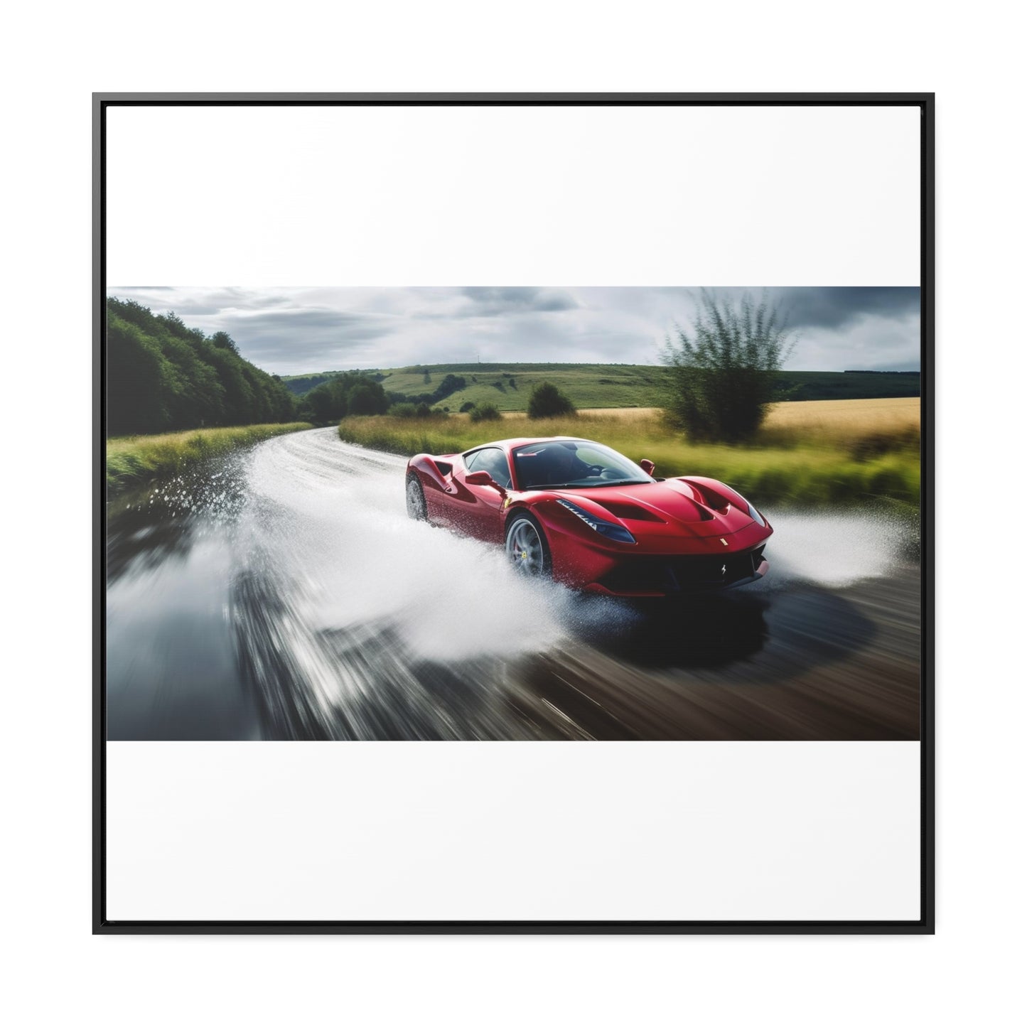 Gallery Canvas Wraps, Square Frame Water Ferrari Splash 4