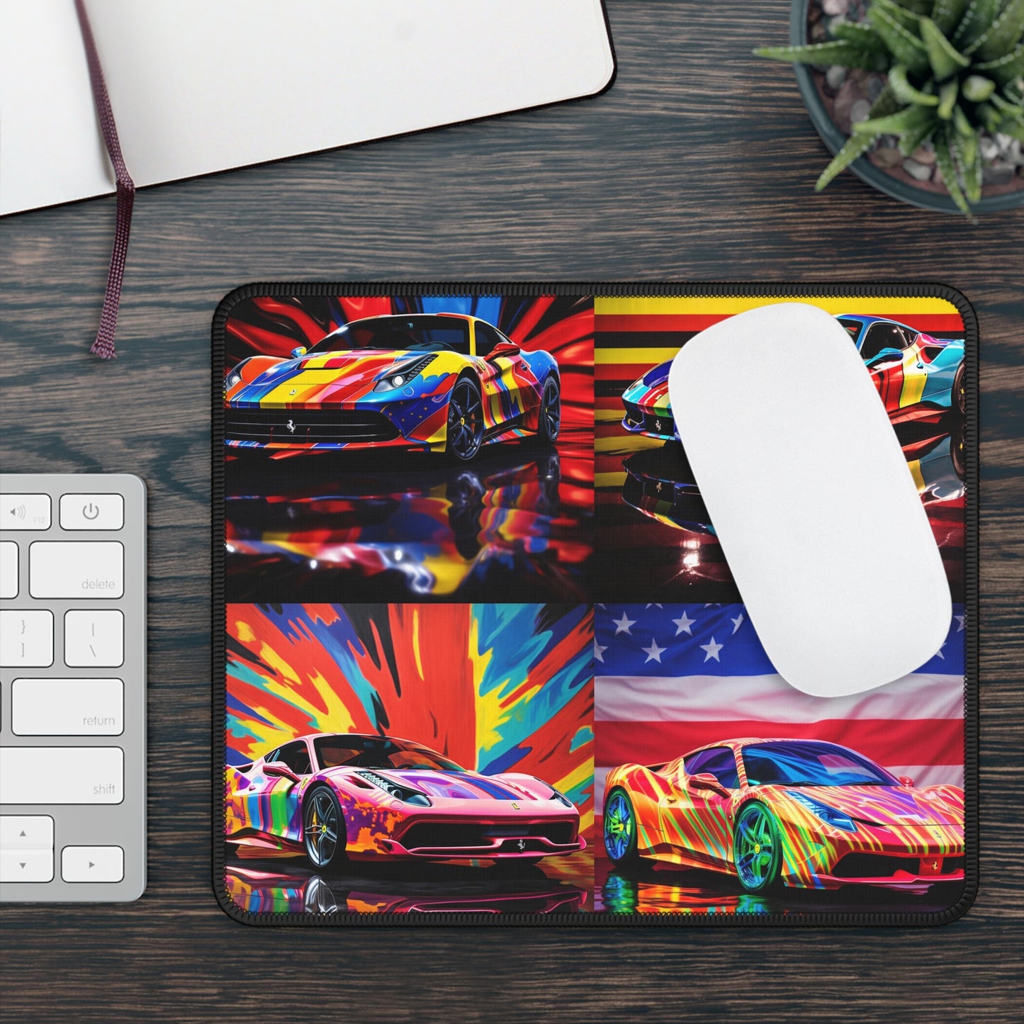 Gaming Mouse Pad  Hyper Colorfull Ferrari 5