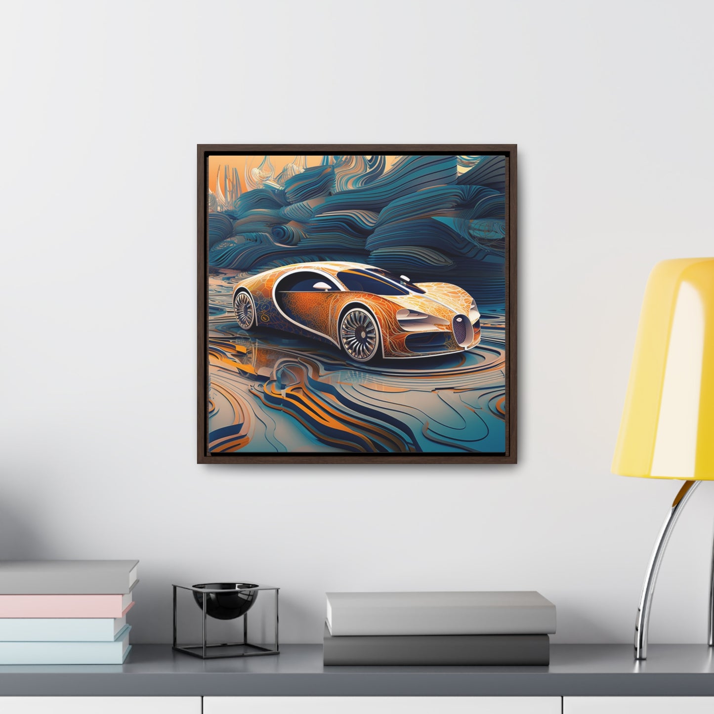 Gallery Canvas Wraps, Square Frame Bugatti Abstract Flair 1