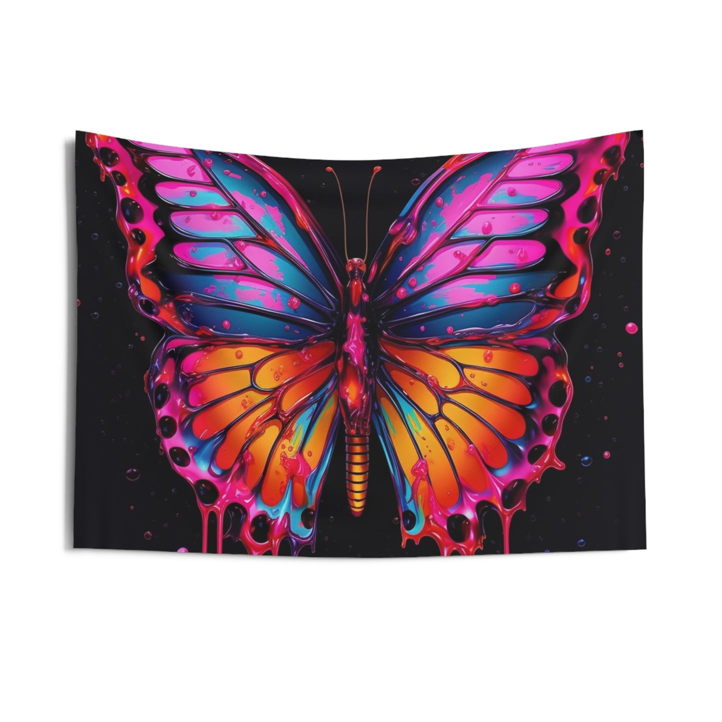 Indoor Wall Tapestries Pink Butterfly Flair 1