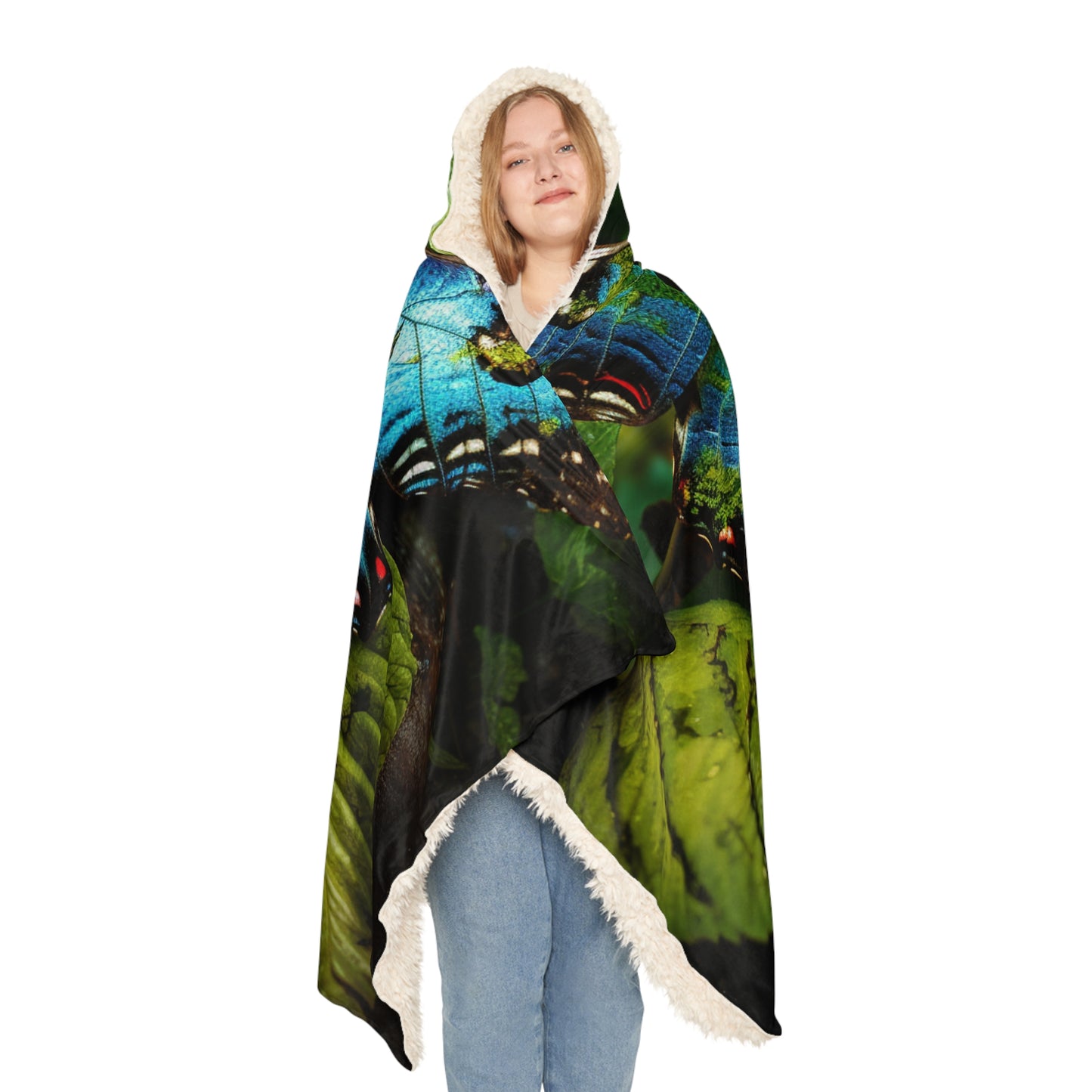 Snuggle Hooded Blanket Jungle Butterfly 2