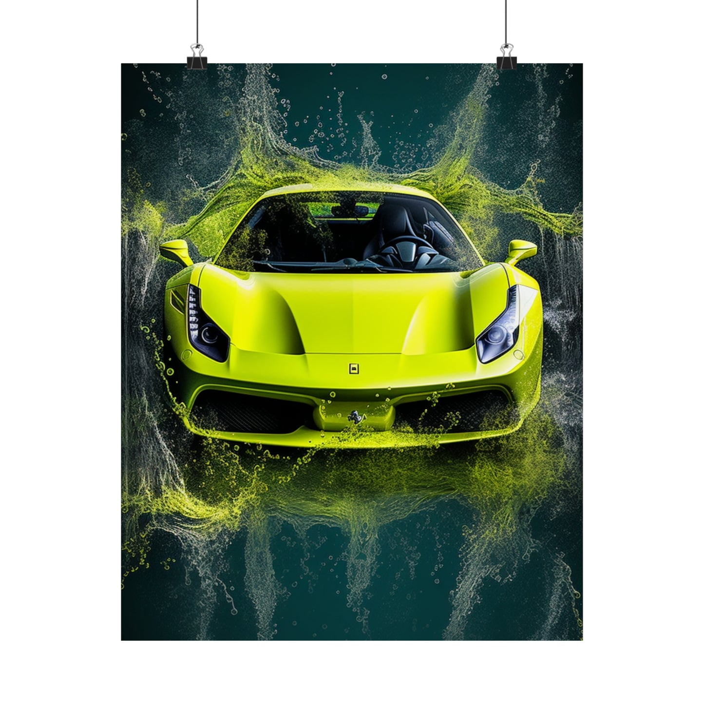 Premium Matte Vertical Posters Farrari Water 4