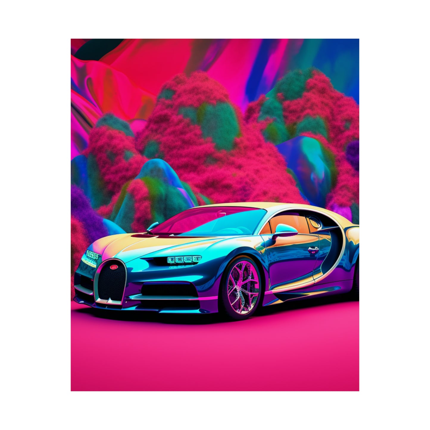 Premium Matte Vertical Posters Florescent Bugatti Flair 4