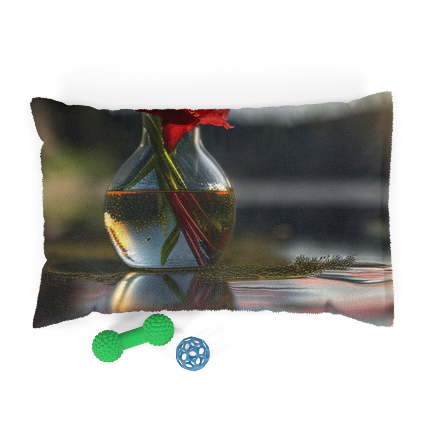 Pet Bed Red Lily in a Glass vase 3