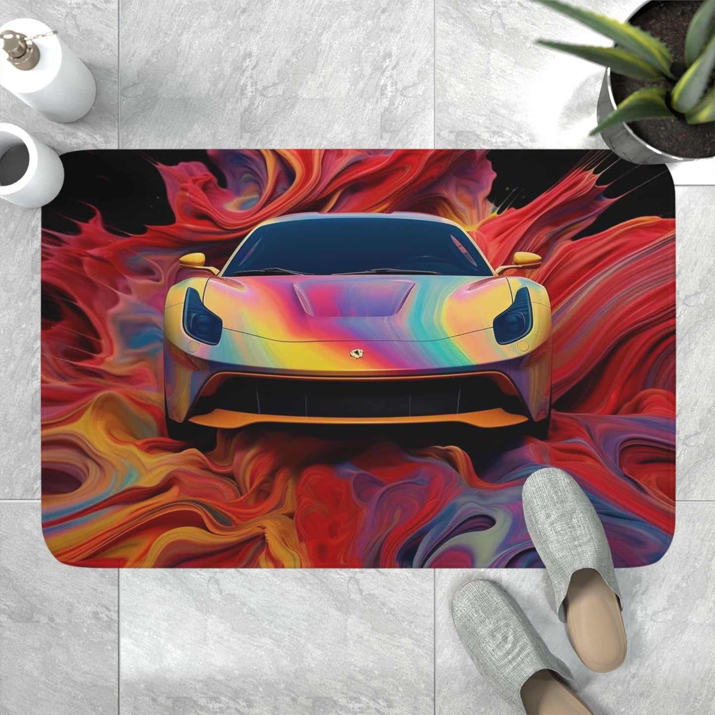 Memory Foam Bath Mat Ferrari Water Fusion 1