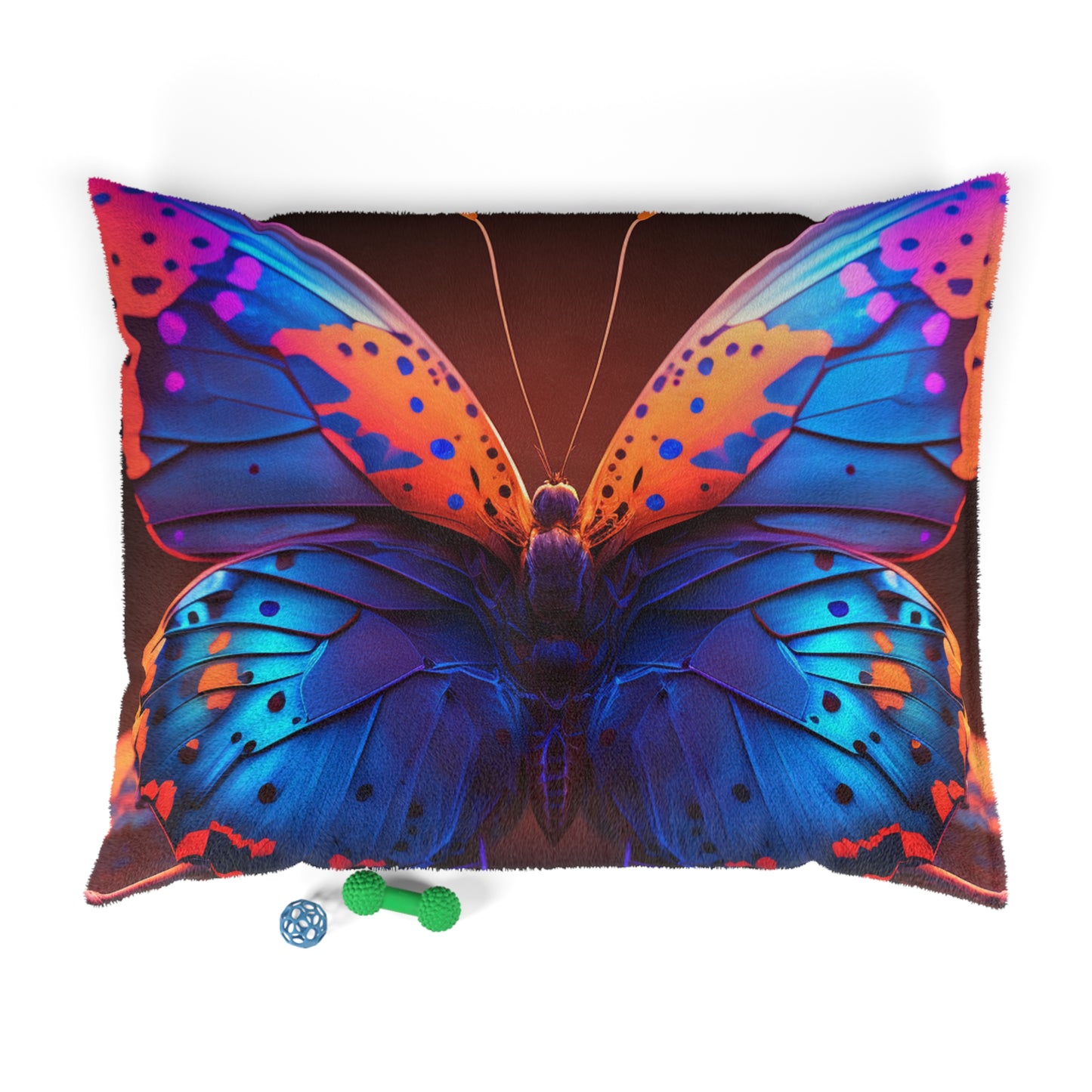 Pet Bed Neon Butterfly Macro 3