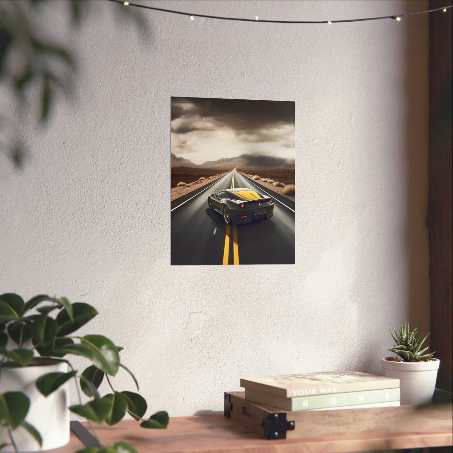 Premium Matte Vertical Posters Ferrari Road 4