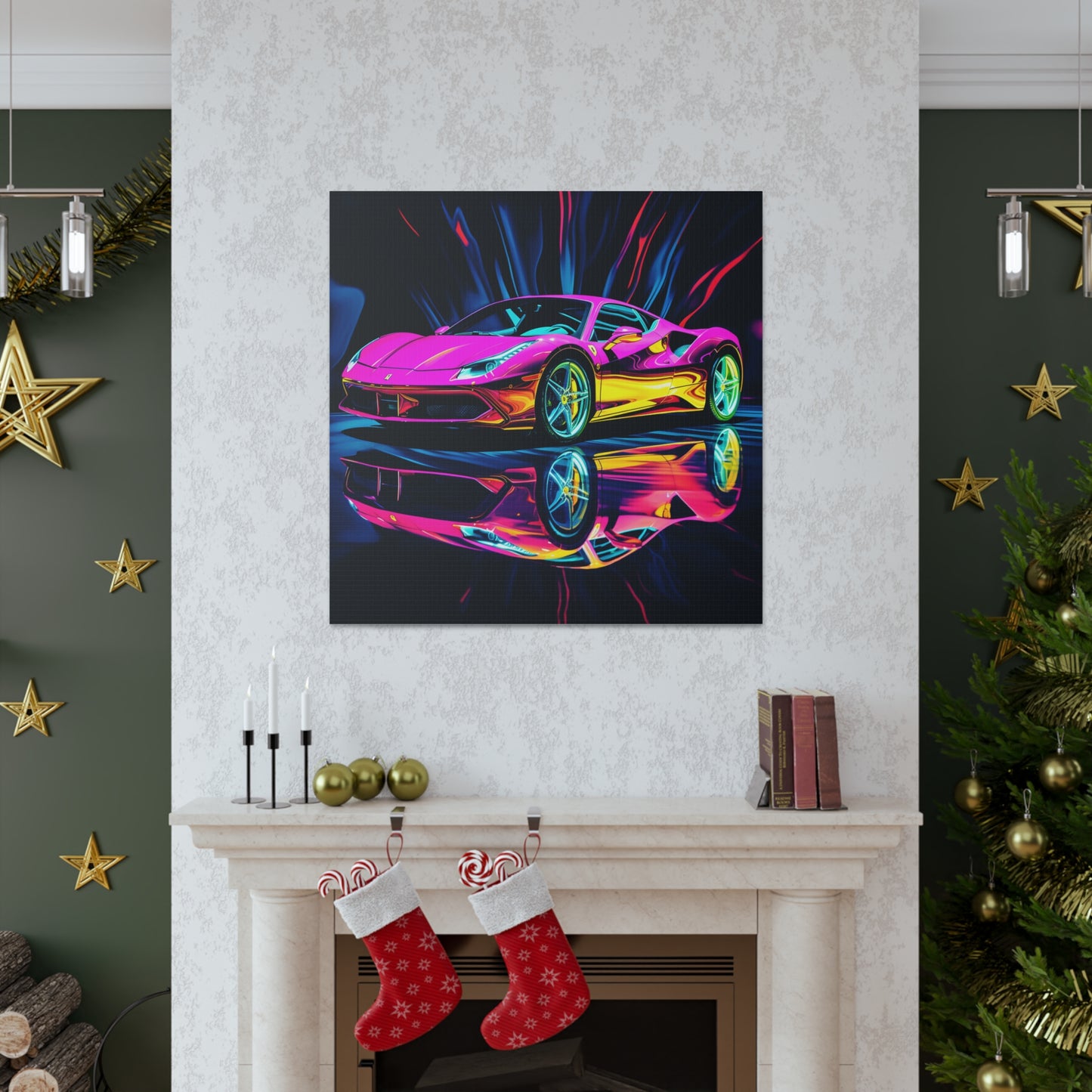 Canvas Gallery Wraps Pink Macro Ferrari 3