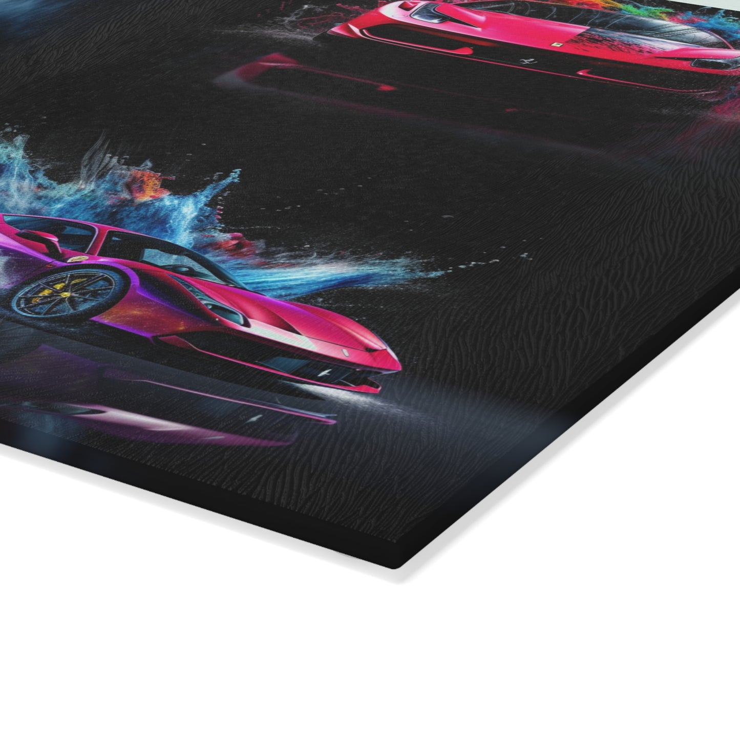 Glass Cutting Board Ferrari Water Splash 5