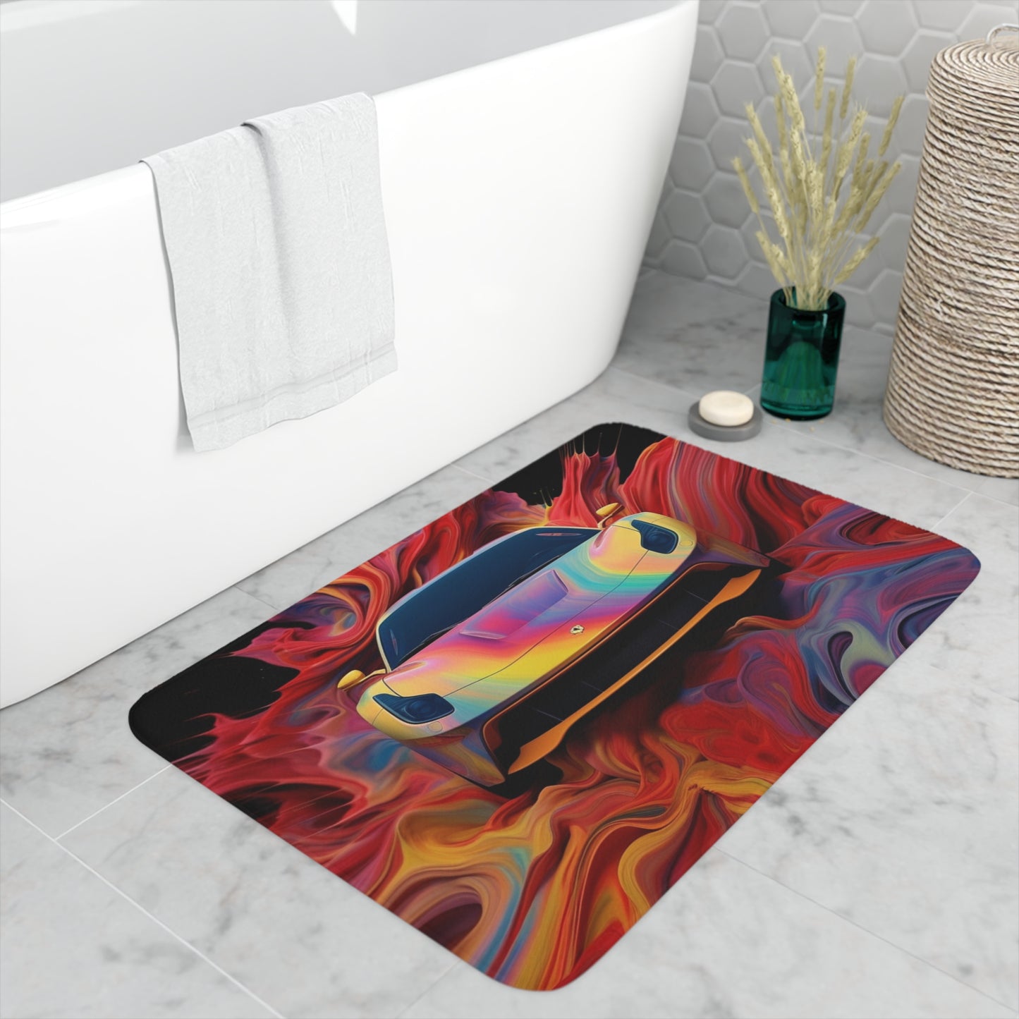 Memory Foam Bath Mat Ferrari Water Fusion 1