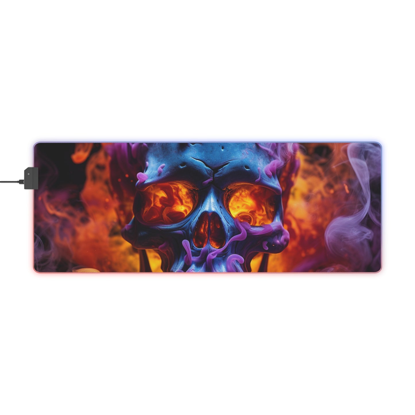 LED Gaming Mouse Pad Macro Skull 3