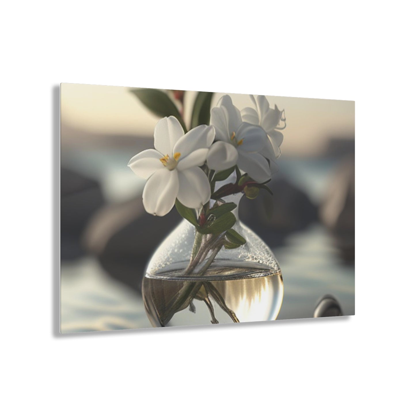 Acrylic Prints Jasmine glass vase 1