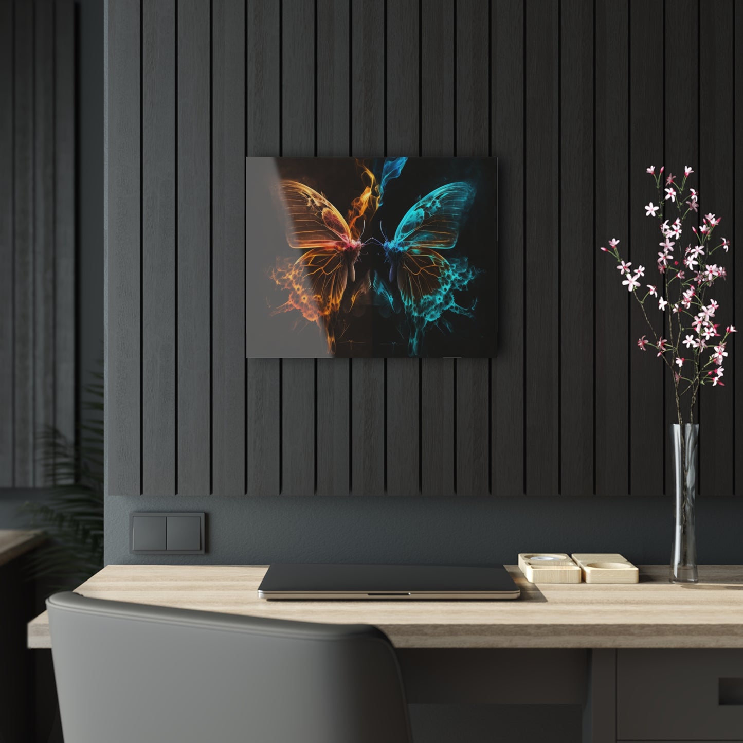 Acrylic Prints Kiss Neon Butterfly 10