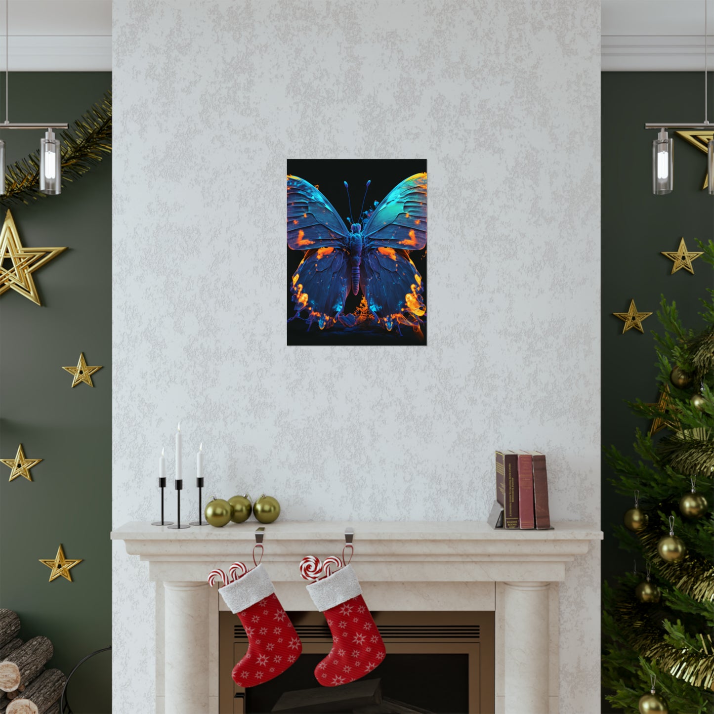 Premium Matte Vertical Posters Thermal Butterfly 3