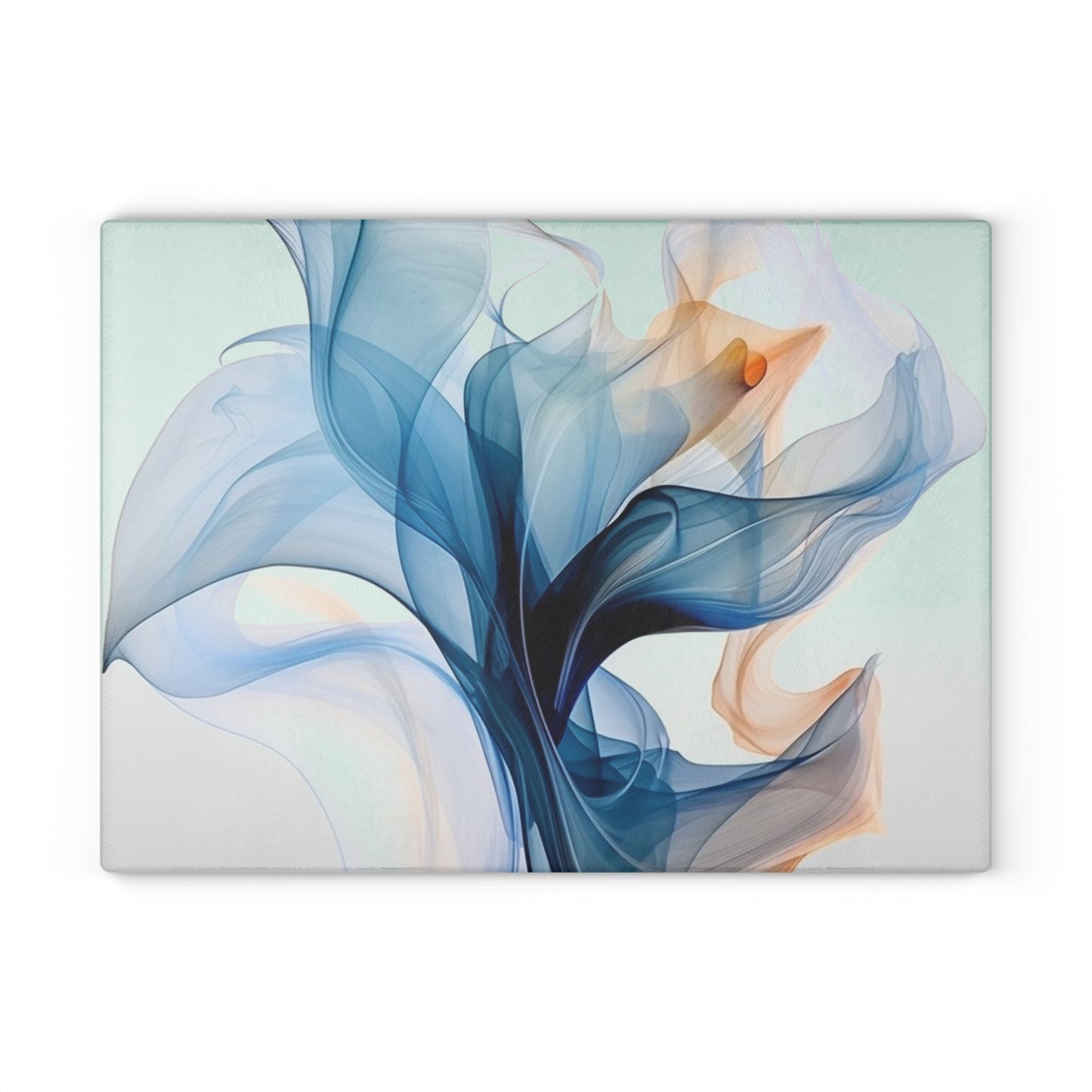 Glass Cutting Board Blue Tluip Abstract 3