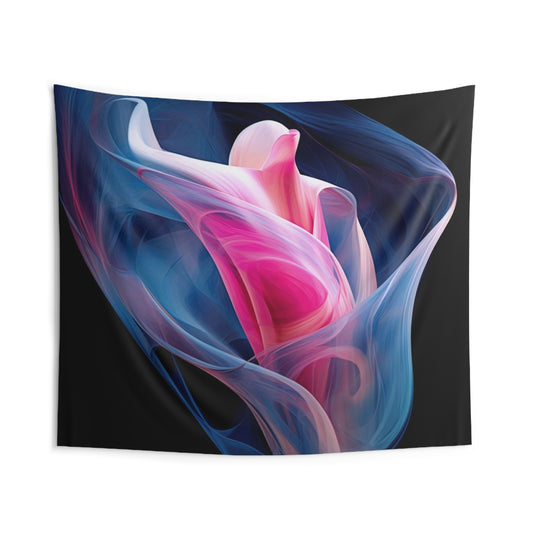 Indoor Wall Tapestries Pink & Blue Tulip Rose 3
