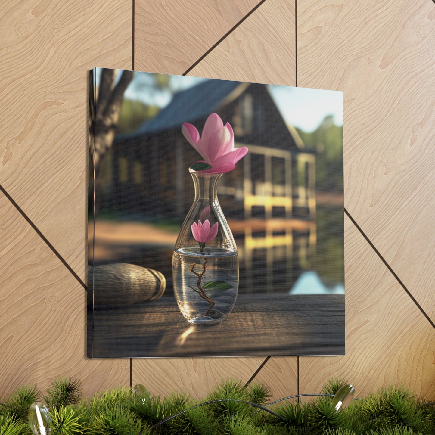 Canvas Gallery Wraps Magnolia in a Glass vase 4