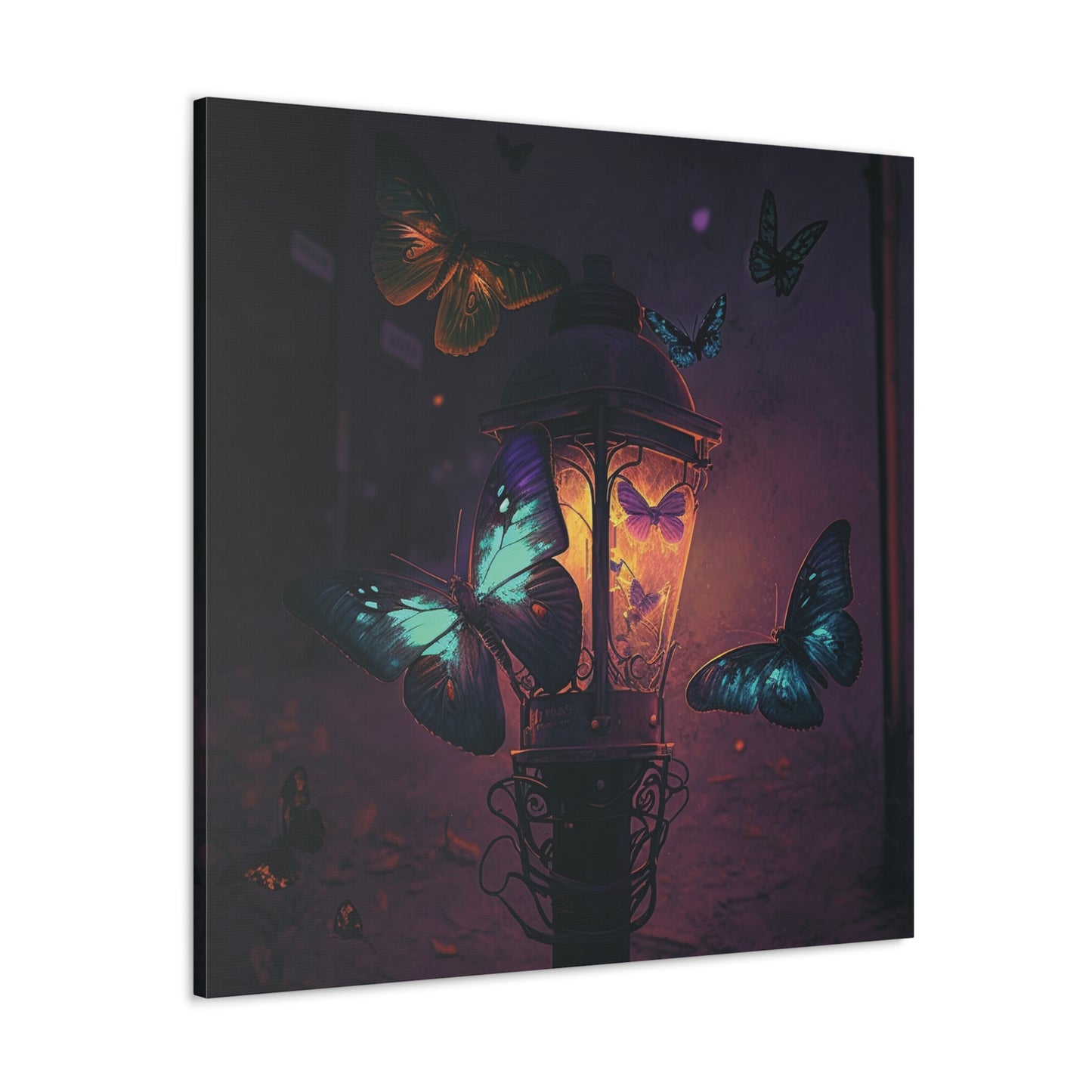 Canvas Gallery Wraps Street Light Butterfly 4