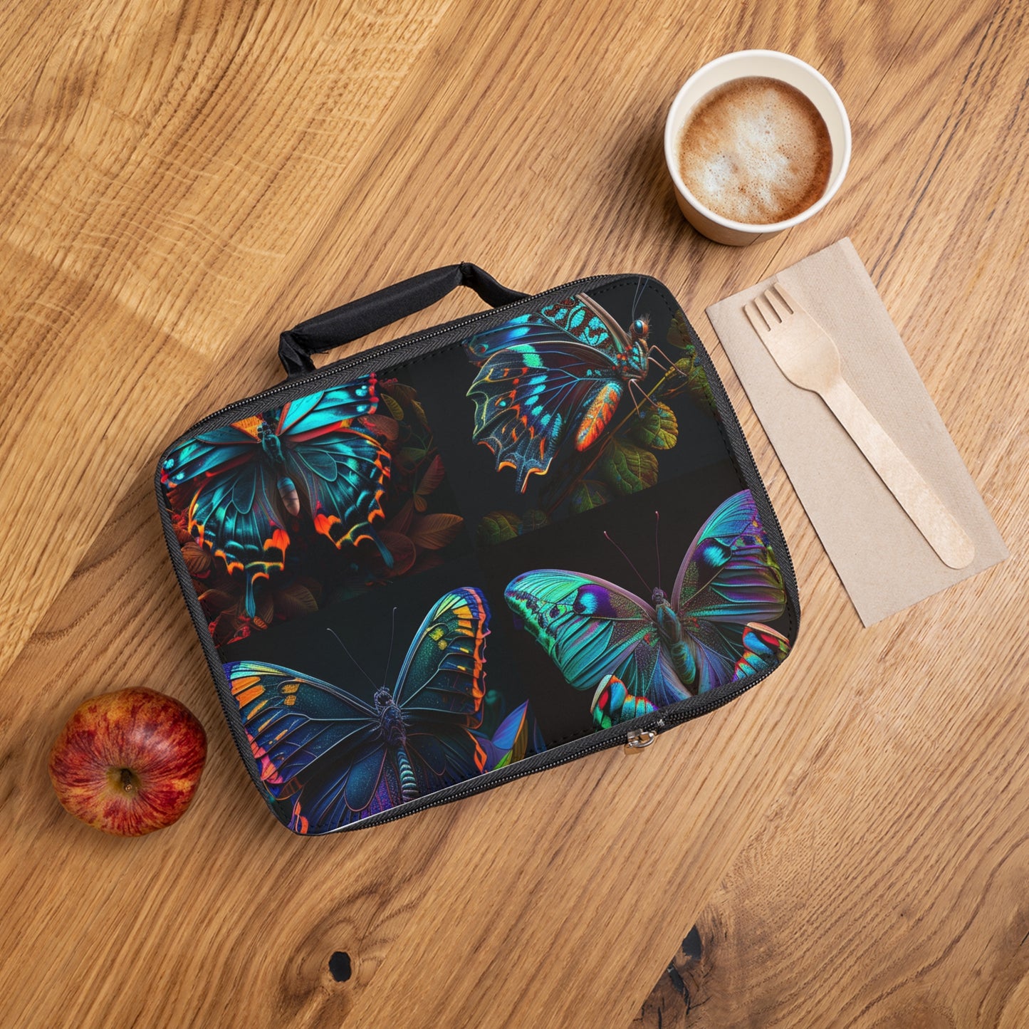 Lunch Bag Hue Neon Butterfly 5