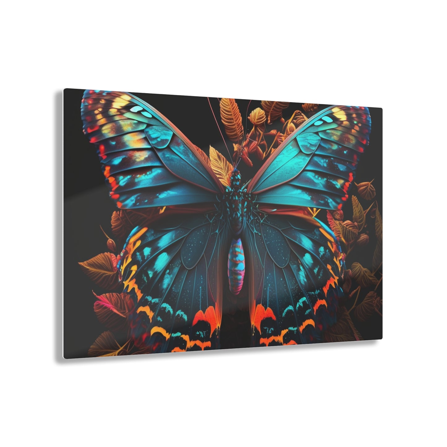 Acrylic Prints Hue Neon Butterfly 1