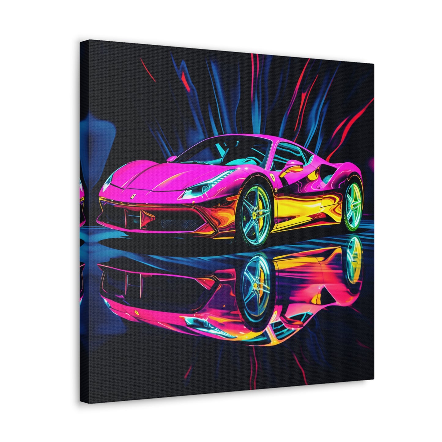 Canvas Gallery Wraps Pink Macro Ferrari 3