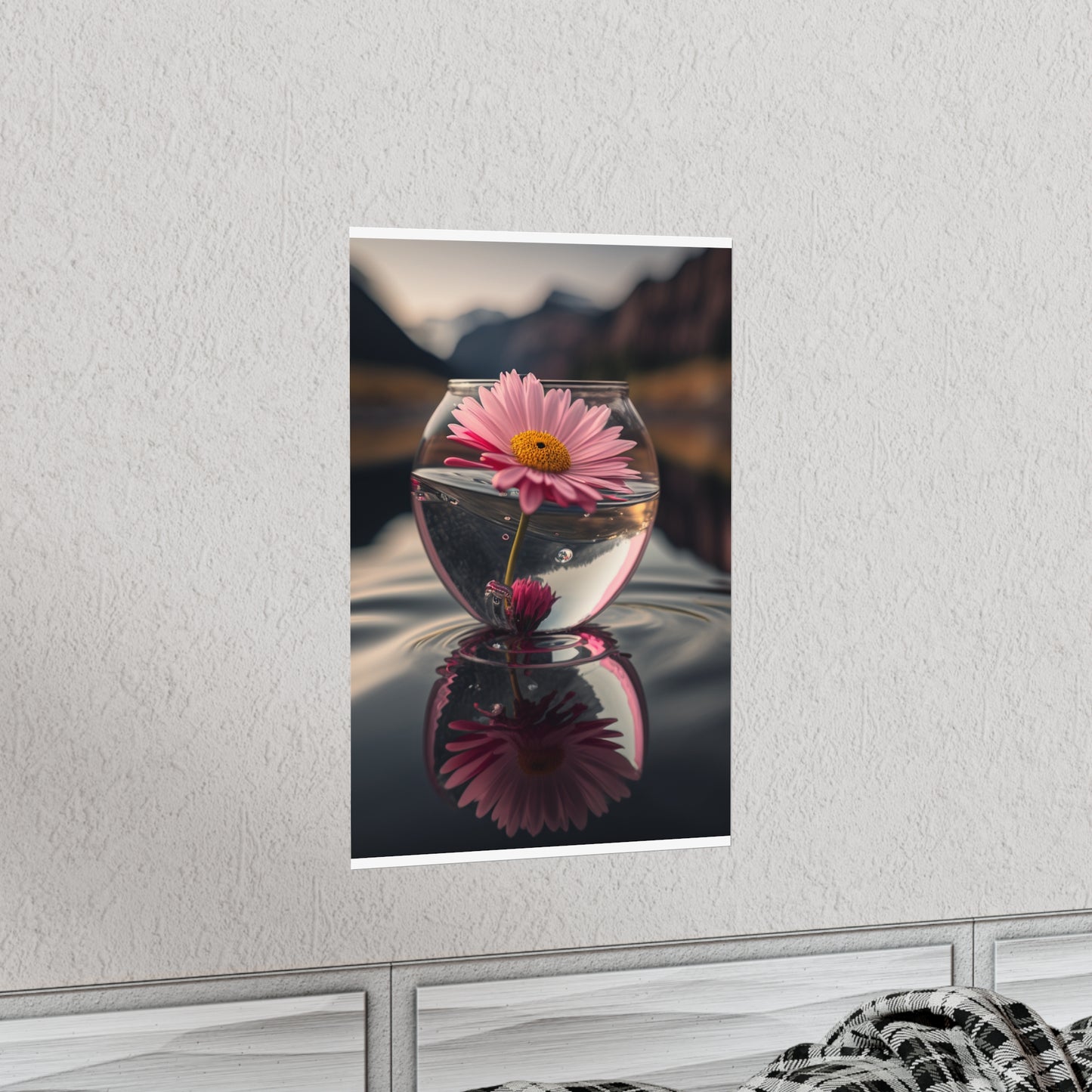 Premium Matte Vertical Posters Daisy in a vase 2