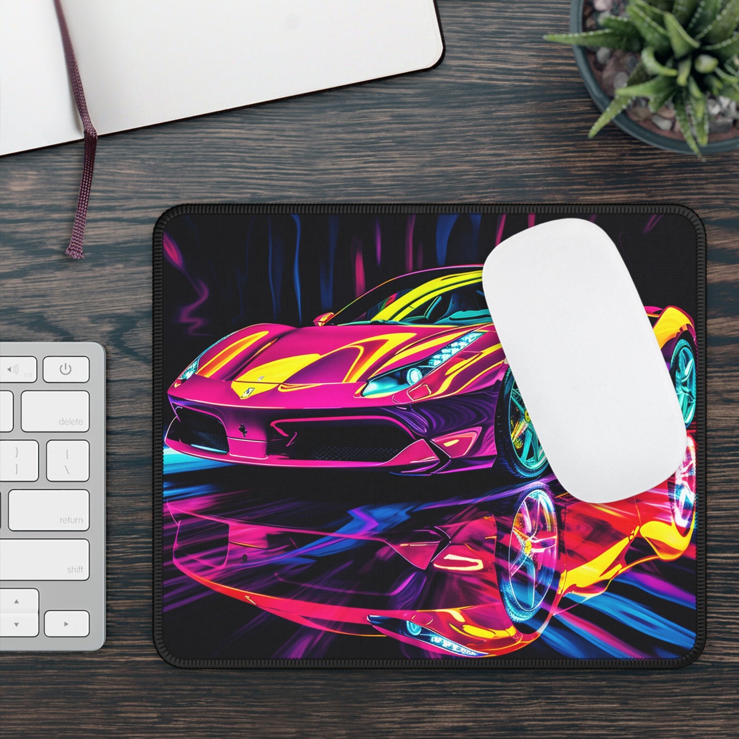 Gaming Mouse Pad  Pink Ferrari Macro 2