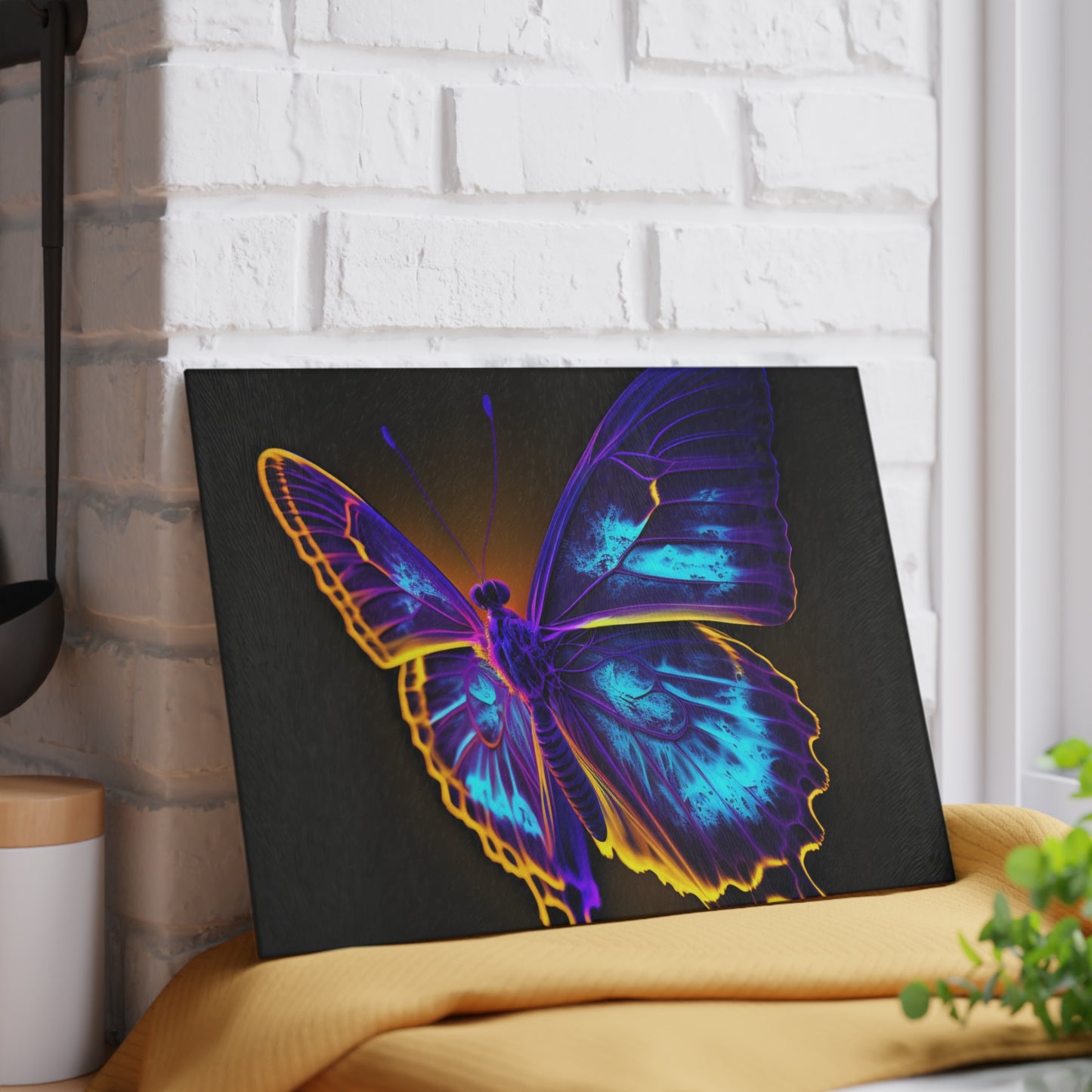 Glass Cutting Board Thermal Butterfly 4