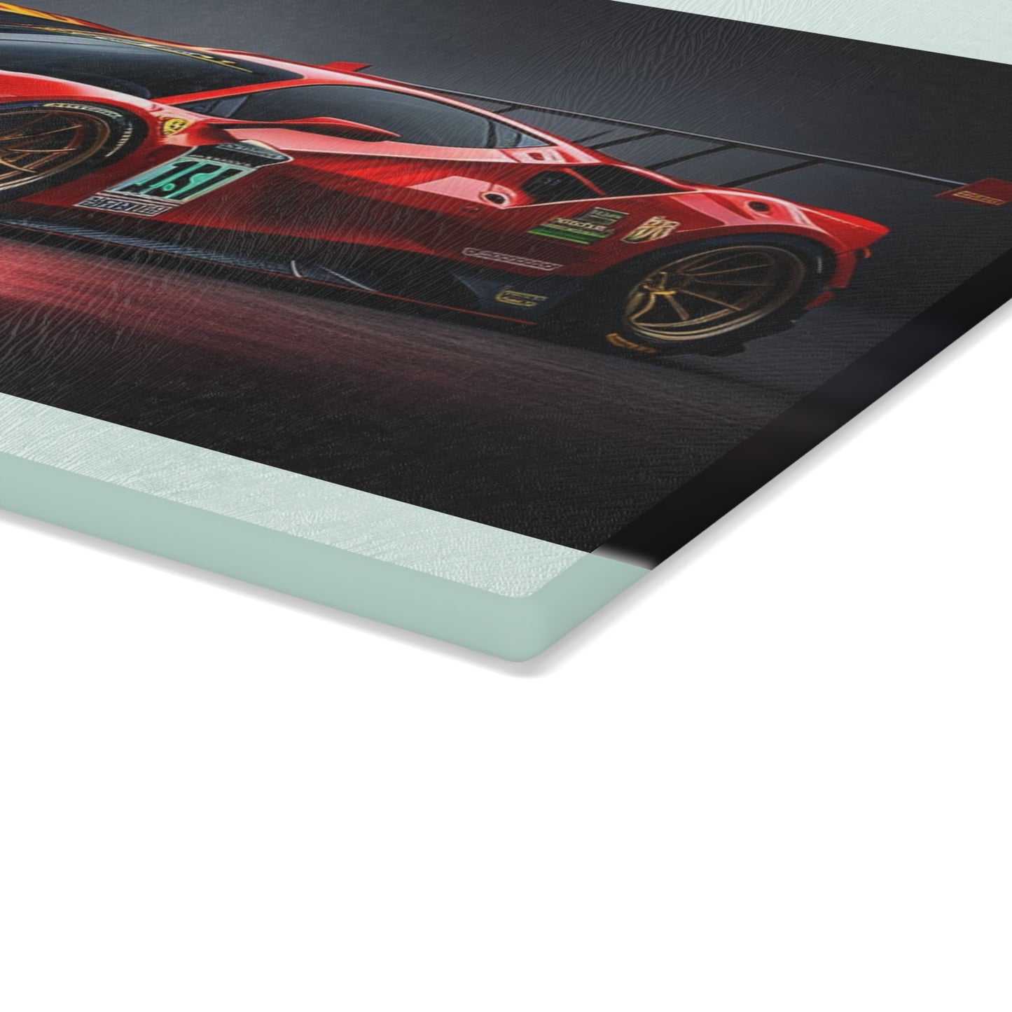 Glass Cutting Board Ferrari Red 2