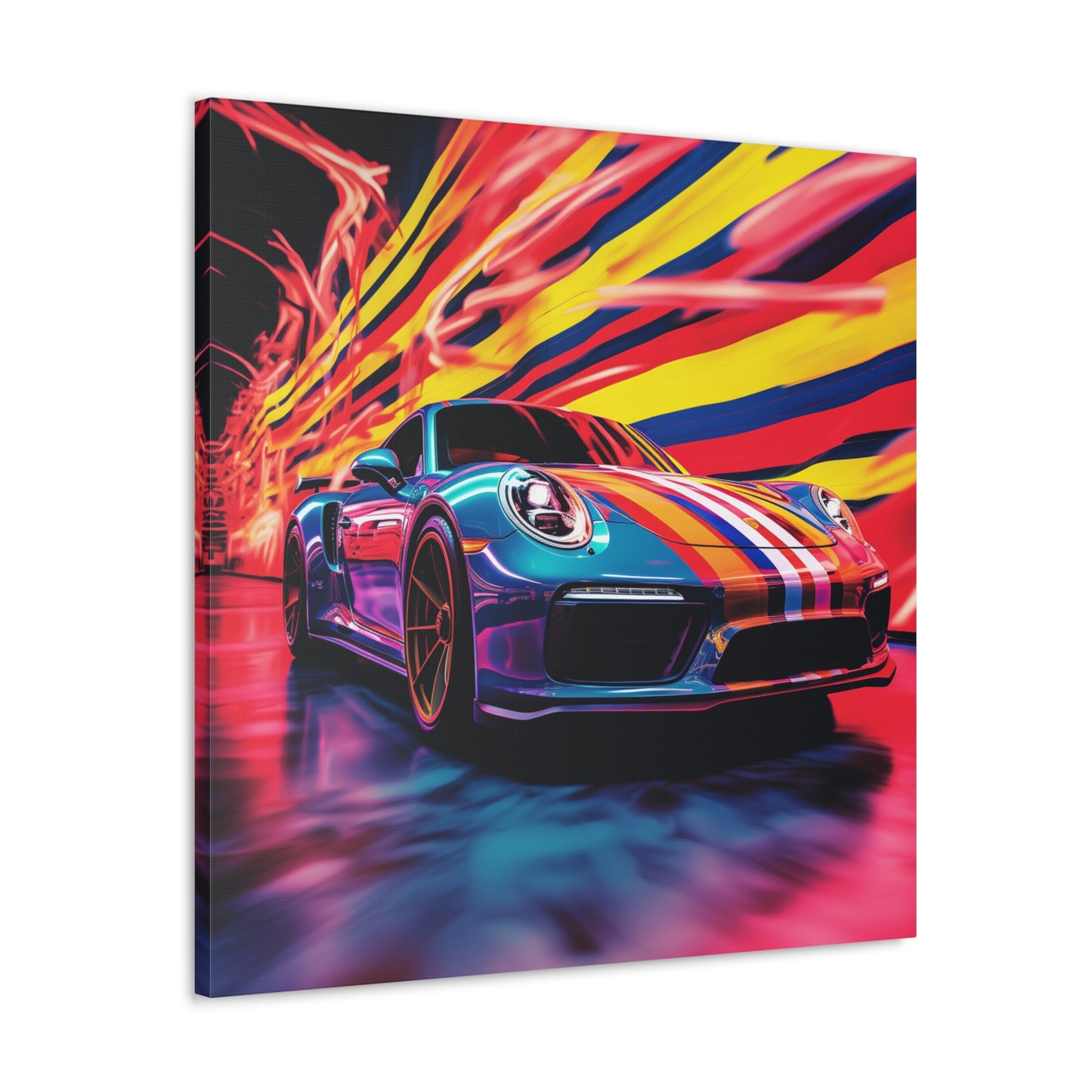 Canvas Gallery Wraps Macro American Flag Porsche 2