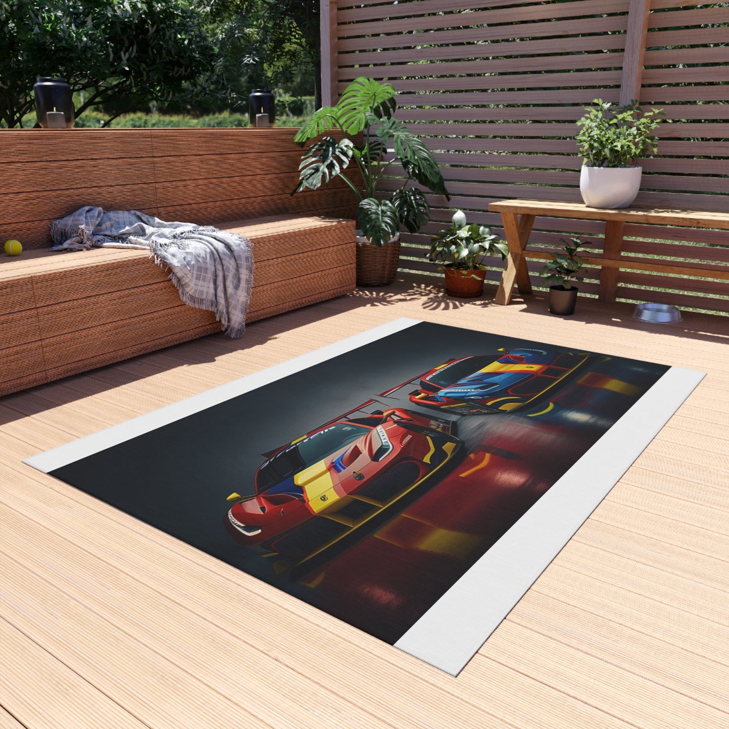 Outdoor Rug  Ferrari Red Blue 4