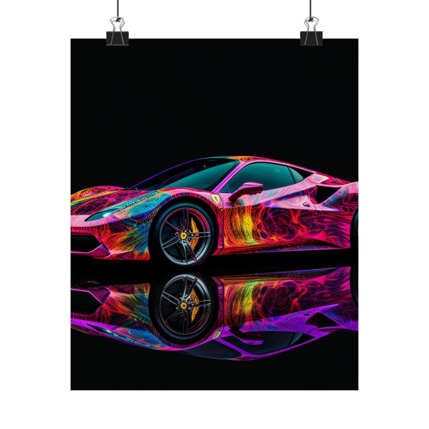 Premium Matte Vertical Posters Ferrari Color 4