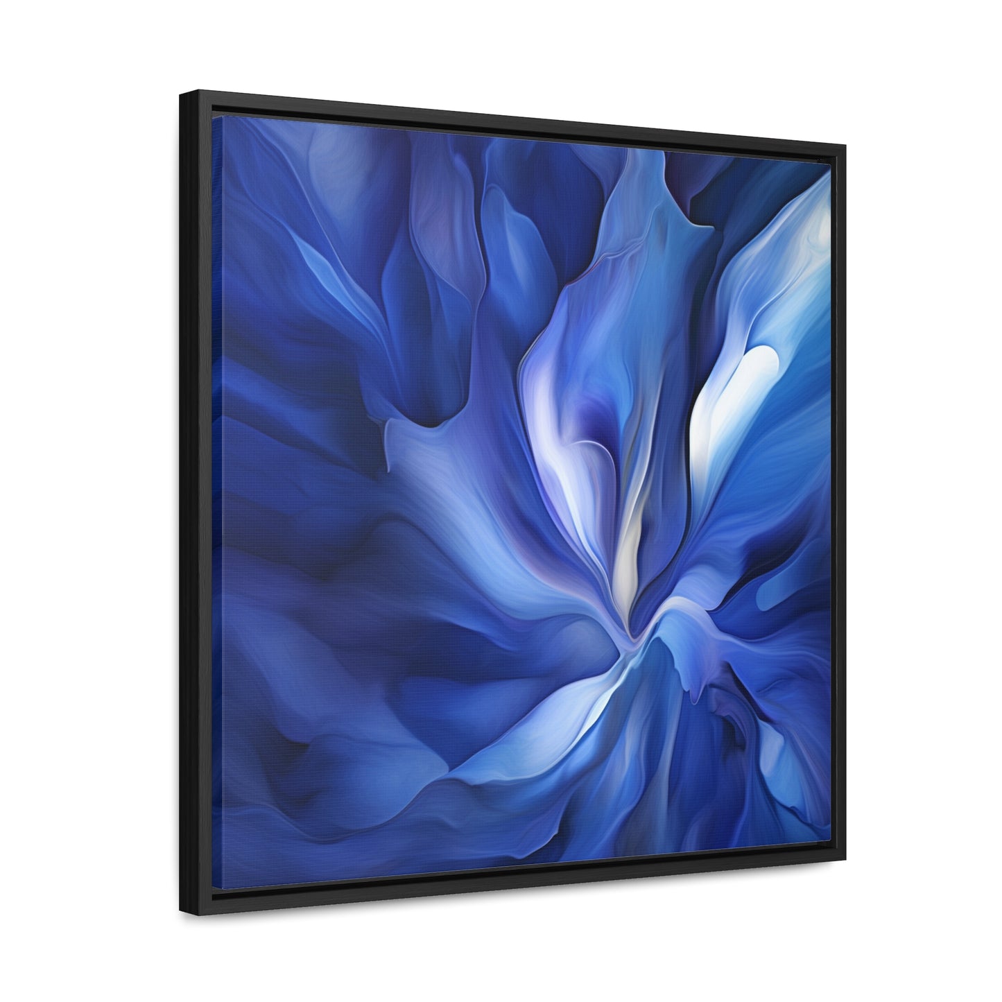Gallery Canvas Wraps, Square Frame Abstract Blue Tulip 3