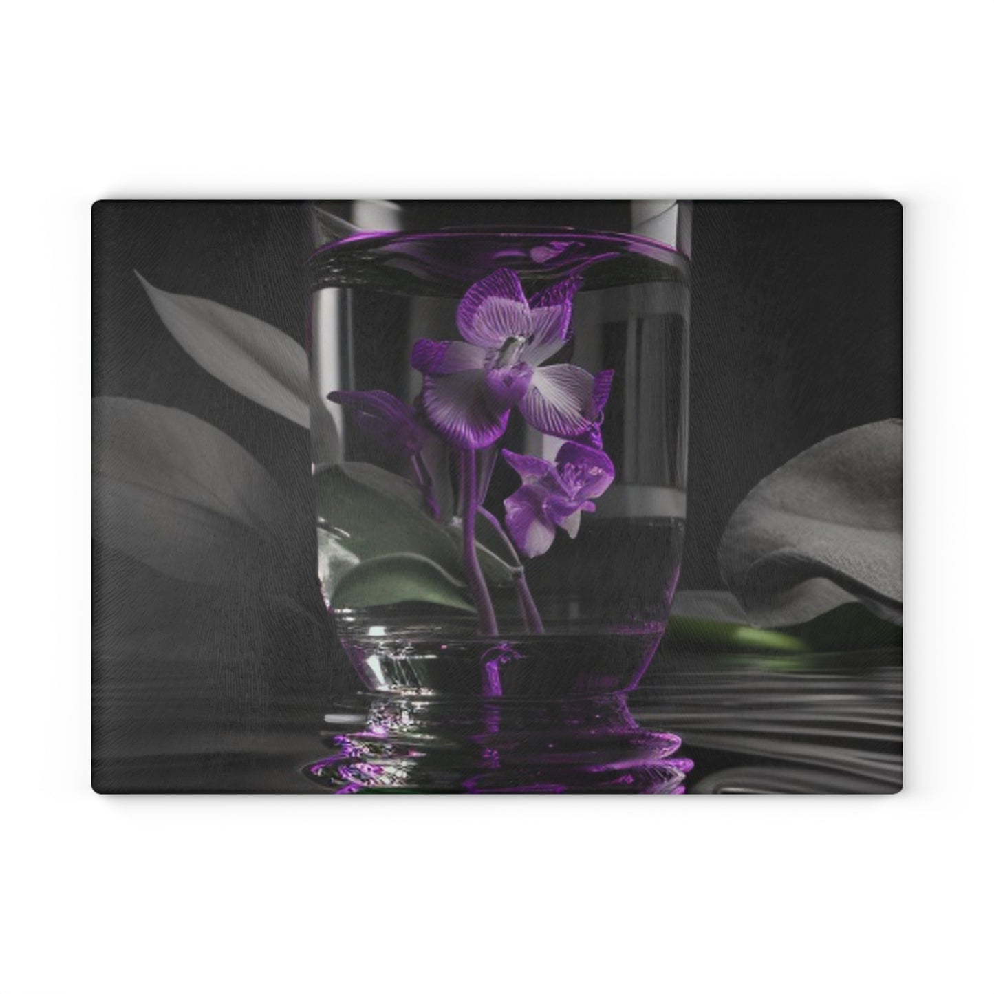 Glass Cutting Board Purple Orchid Glass vase 1