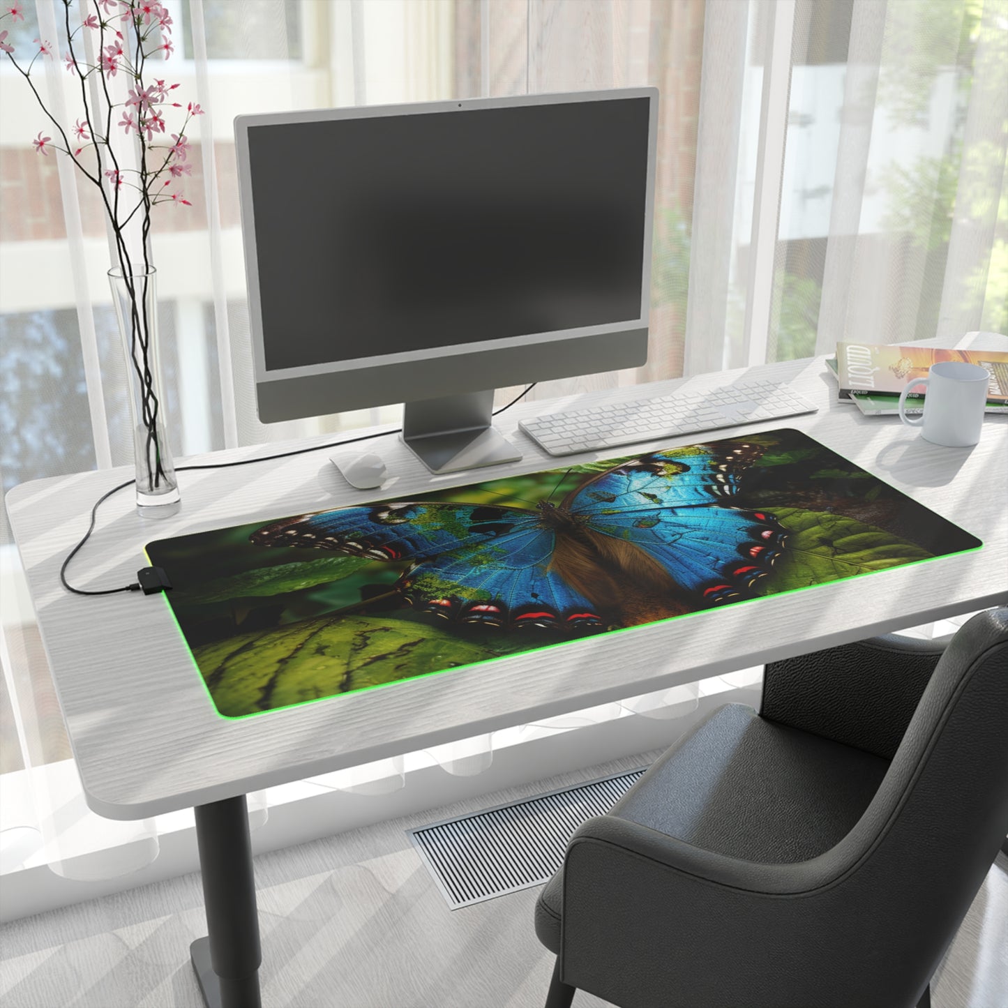 LED Gaming Mouse Pad Jungle Butterfly 2