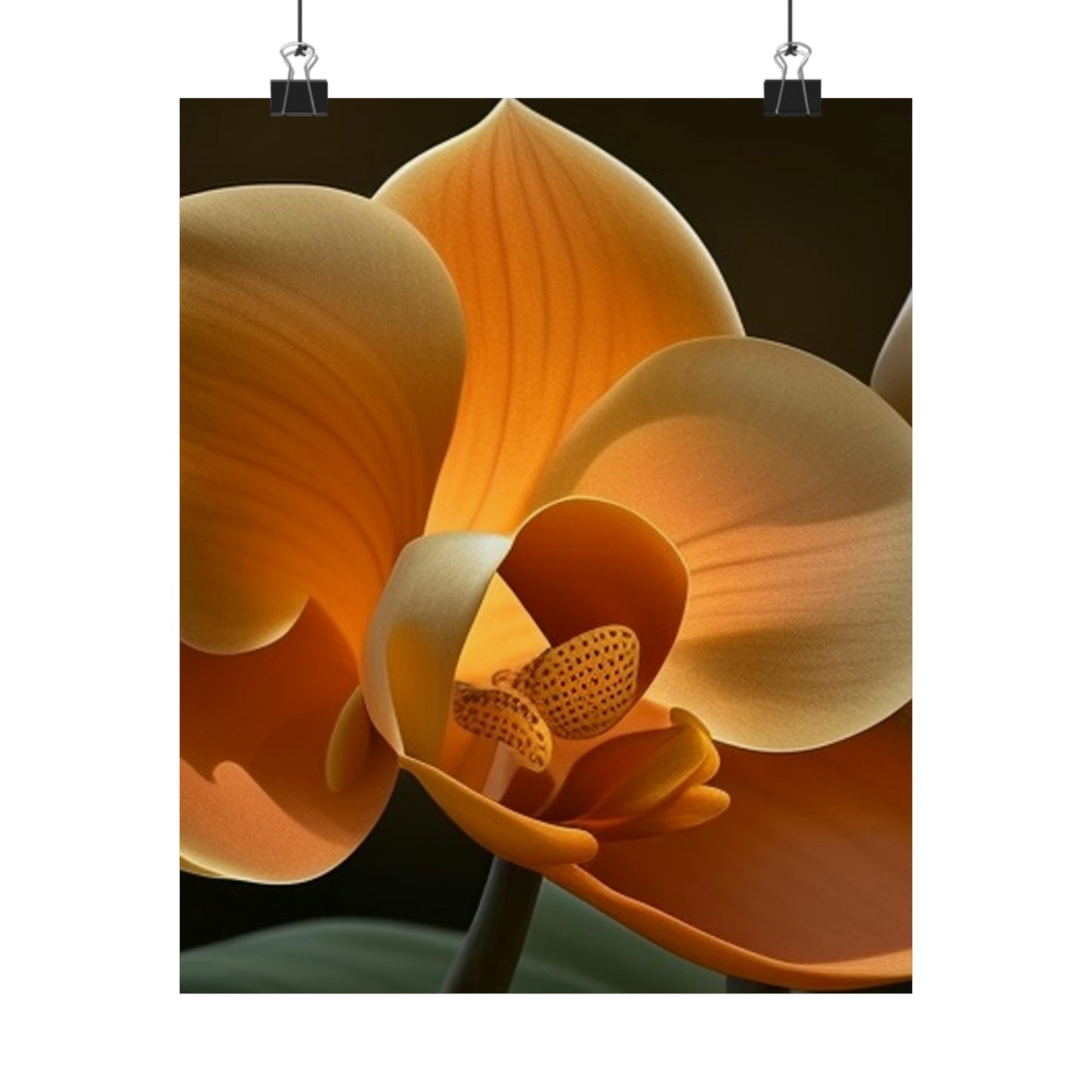 Premium Matte Vertical Posters Orange Orchid 4