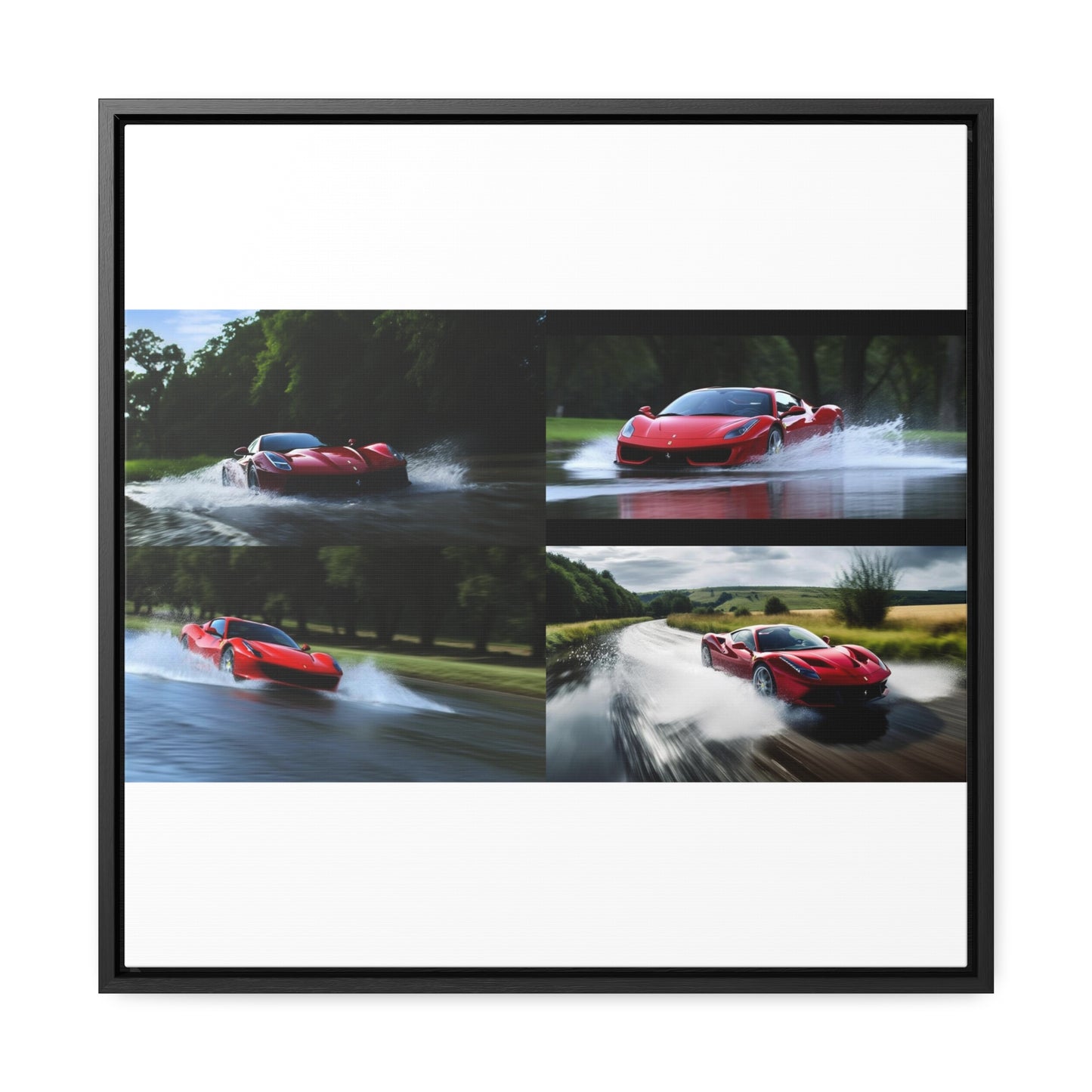 Gallery Canvas Wraps, Square Frame Water Ferrari Splash 5