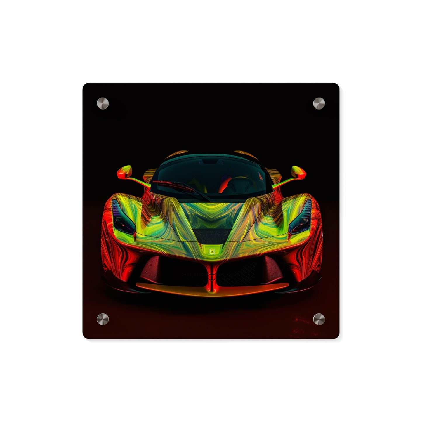 Acrylic Wall Art Panels Ferrari Neon 1