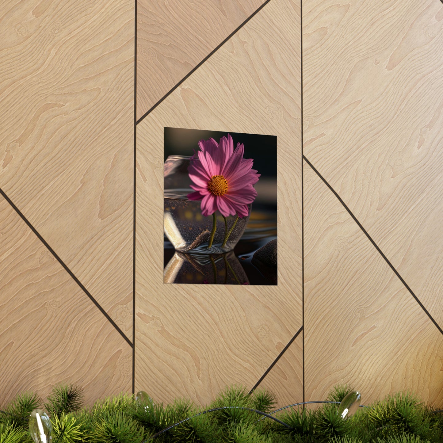 Premium Matte Vertical Posters Pink Daisy 4