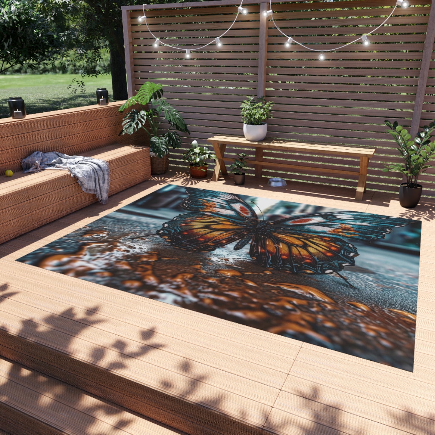 Outdoor Rug  Water Butterfly Street 3