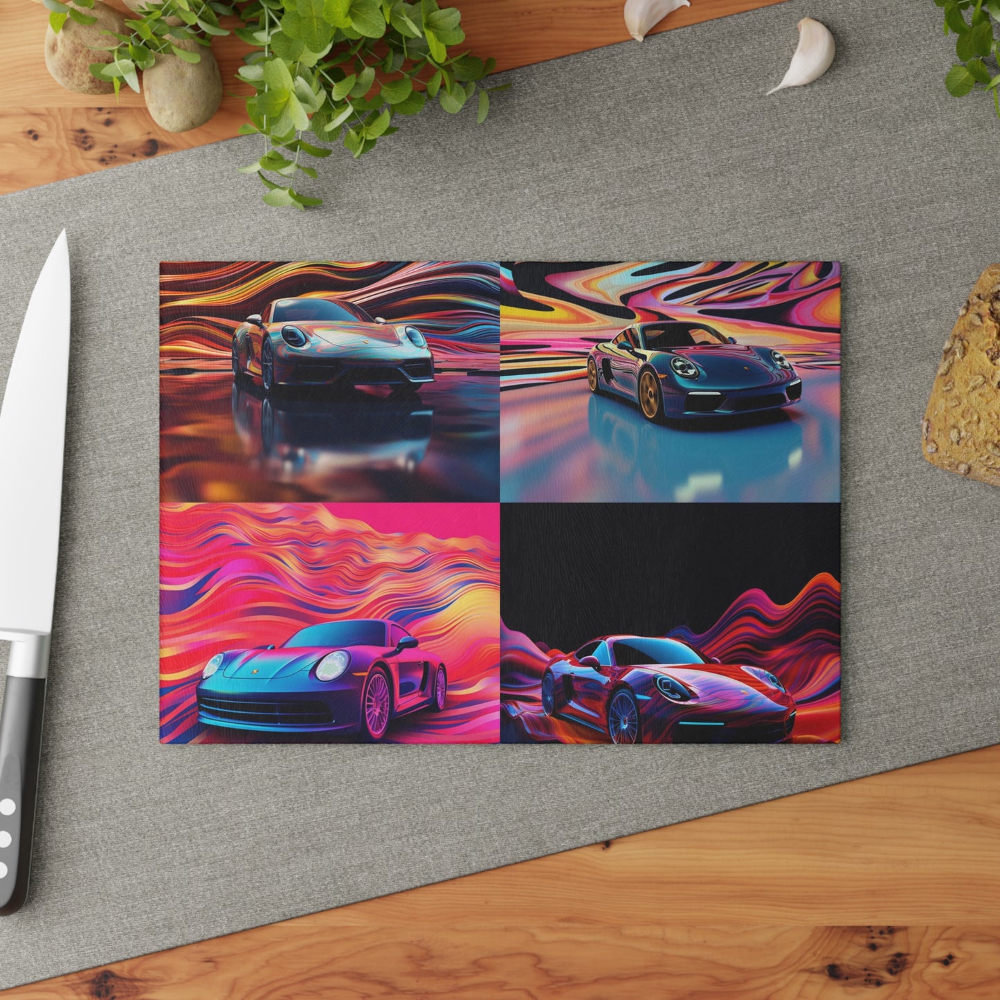 Glass Cutting Board Porsche Water Fusion 5