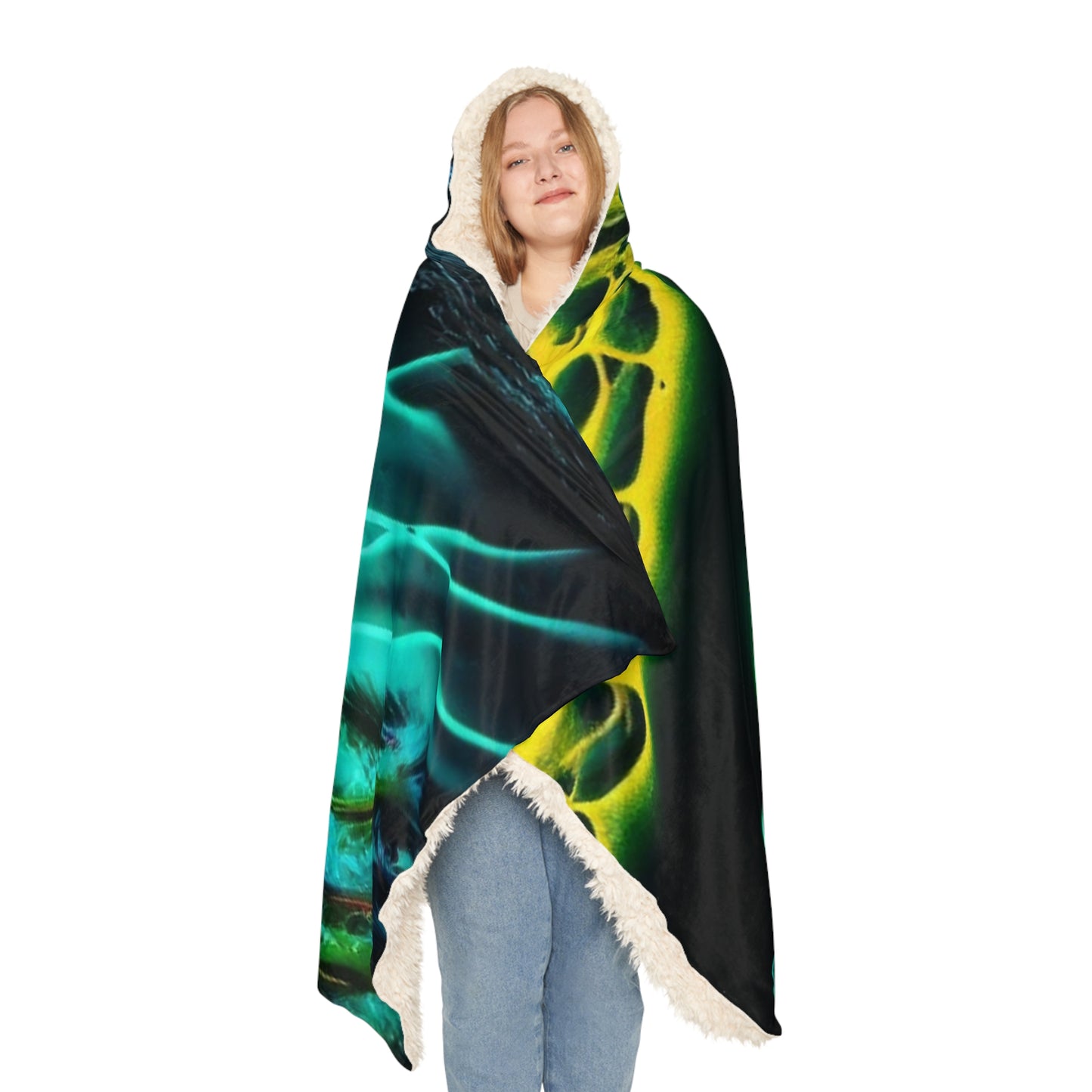 Snuggle Hooded Blanket Florescent Glow 2