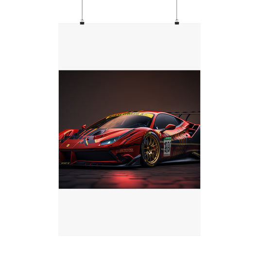 Premium Matte Vertical Posters Ferrari Red 1