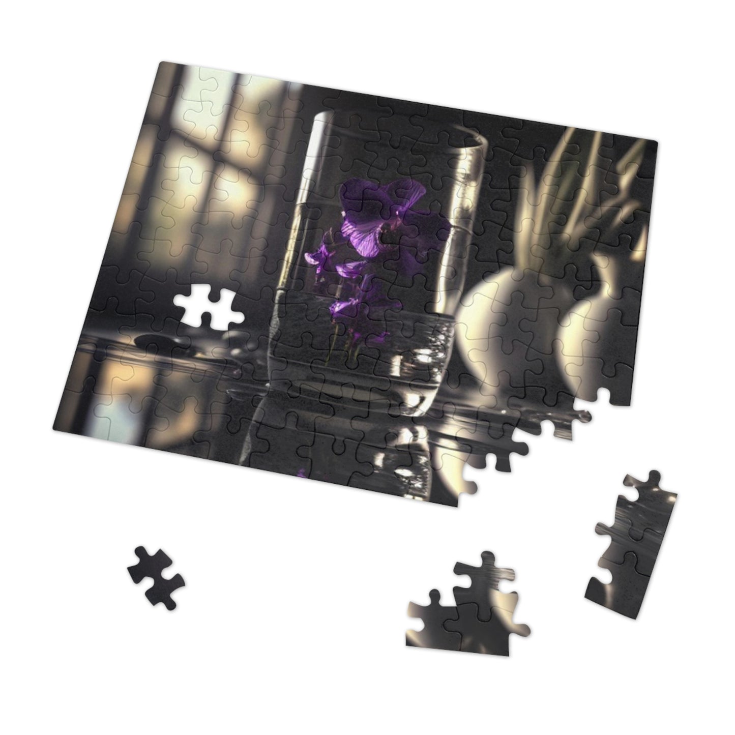 Jigsaw Puzzle (30, 110, 252, 500,1000-Piece) Purple Orchid Glass vase 4