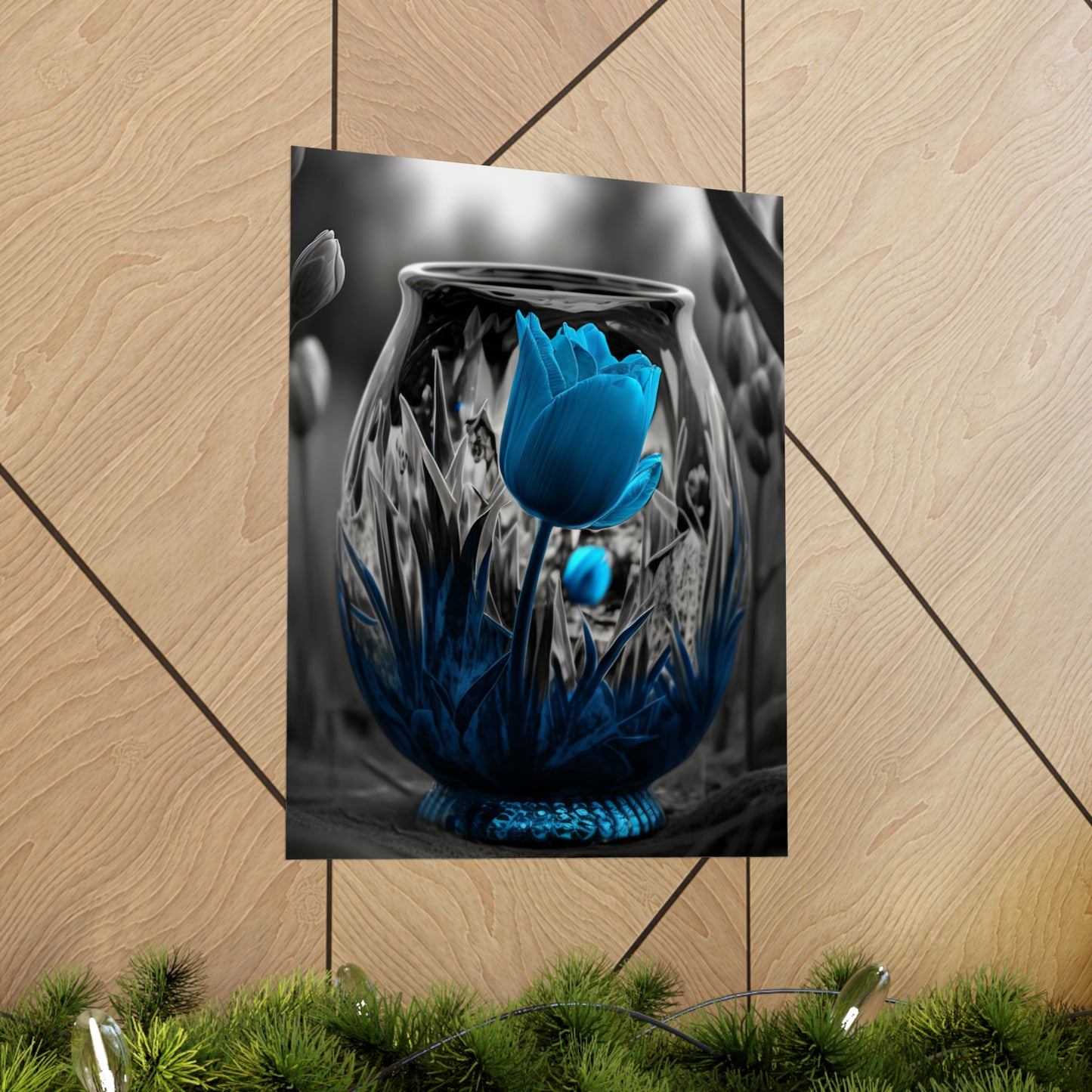 Premium Matte Vertical Posters Tulip Blue 6