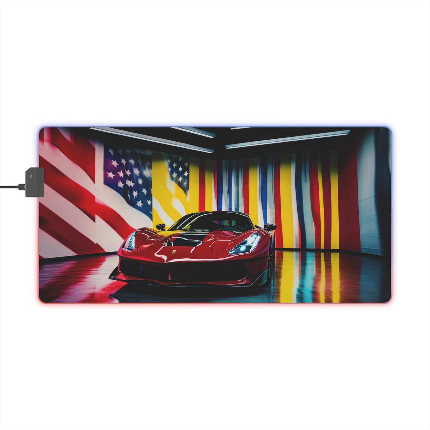 LED Gaming Mouse Pad Macro Flag Ferrari 2