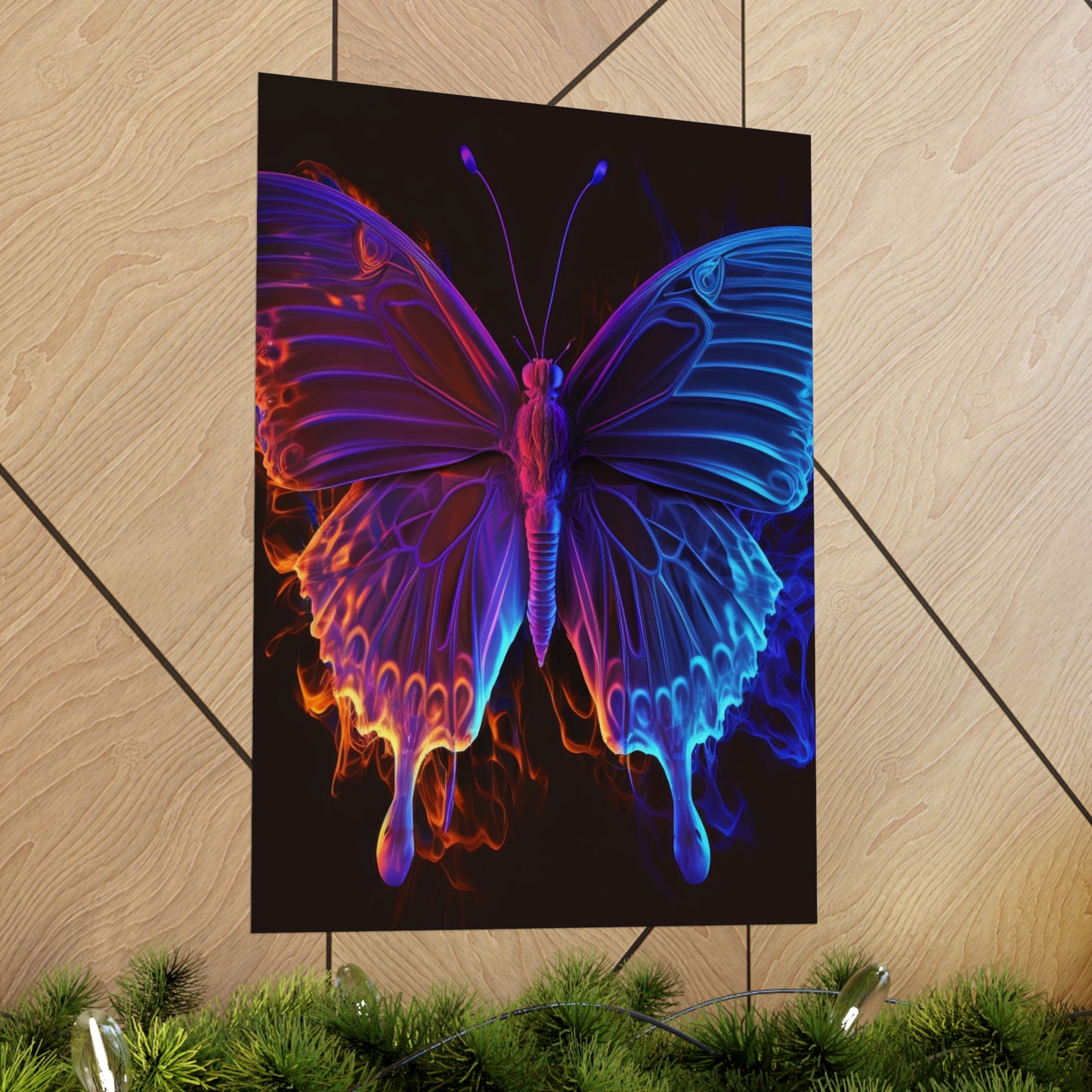 Premium Matte Vertical Posters Thermal Butterfly 1