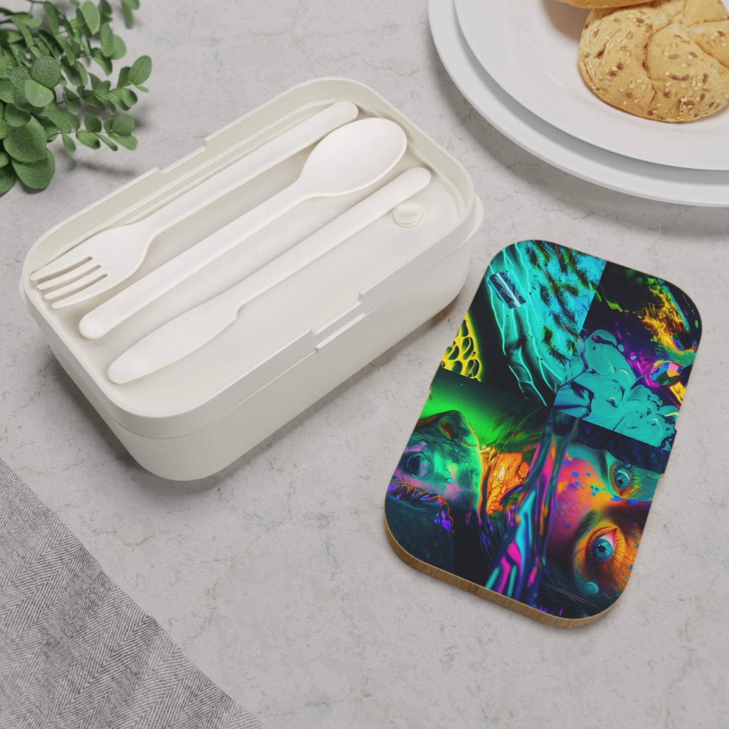 Bento Lunch Box Florescent Glow 5