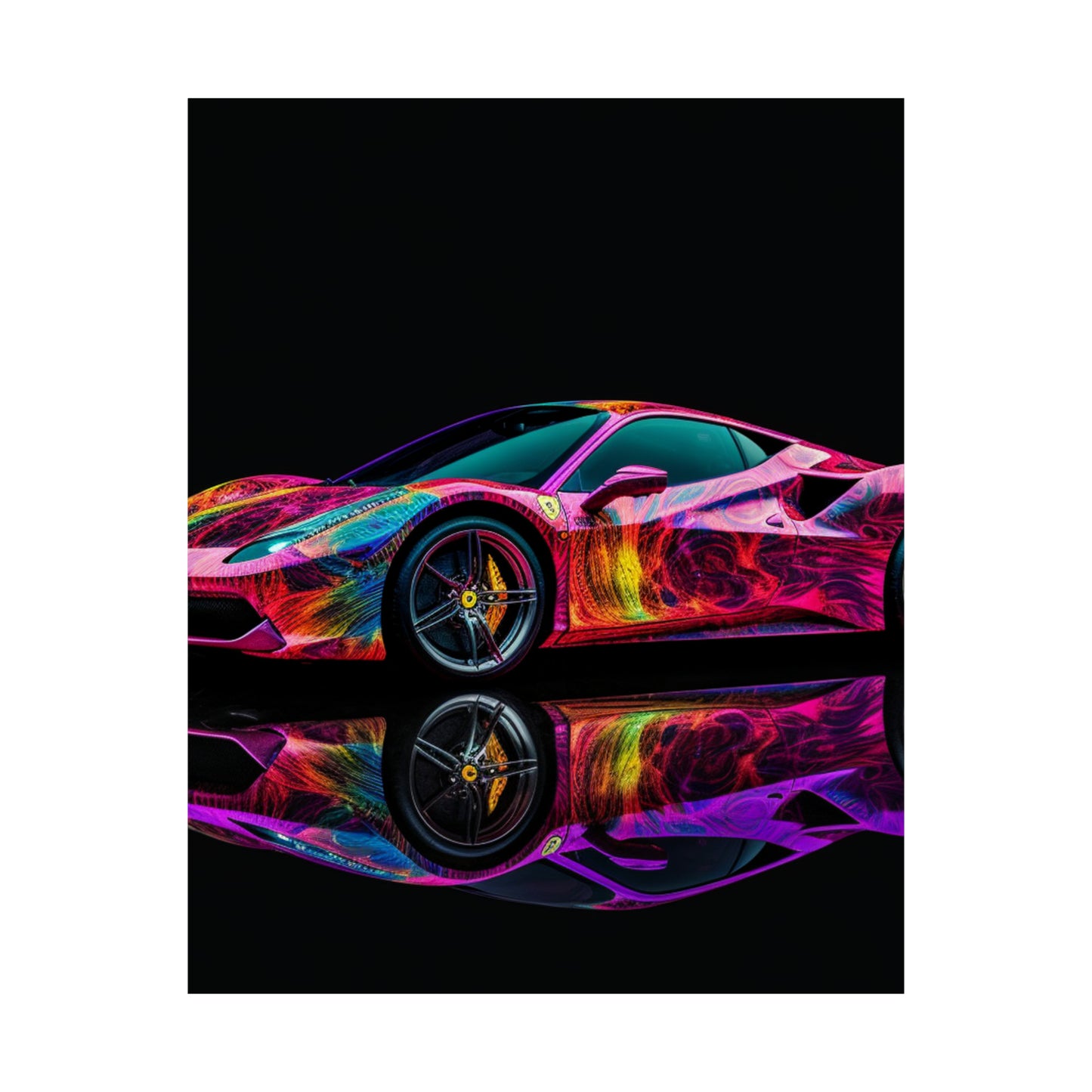 Premium Matte Vertical Posters Ferrari Color 4